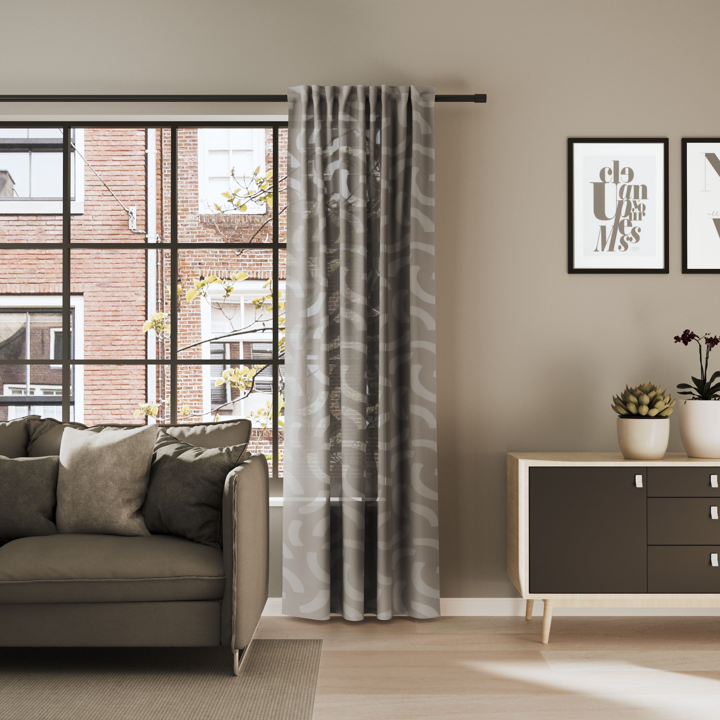 Neutex for you Vorhang "CASALI" Multifunktionsband 1 Stk. tlg. Allover-Must günstig online kaufen