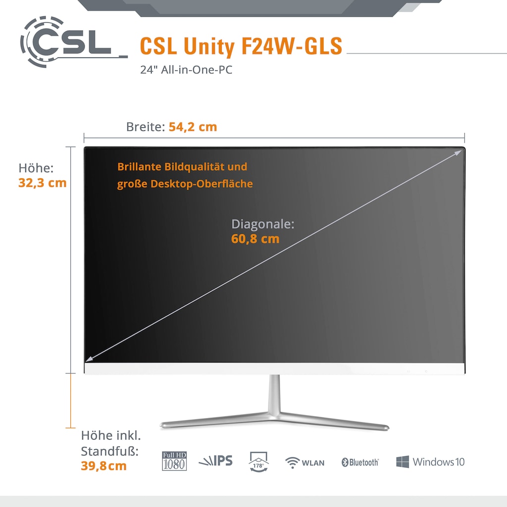 CSL All-in-One PC »Unity F24-GLS mit Windows 10 Pro«