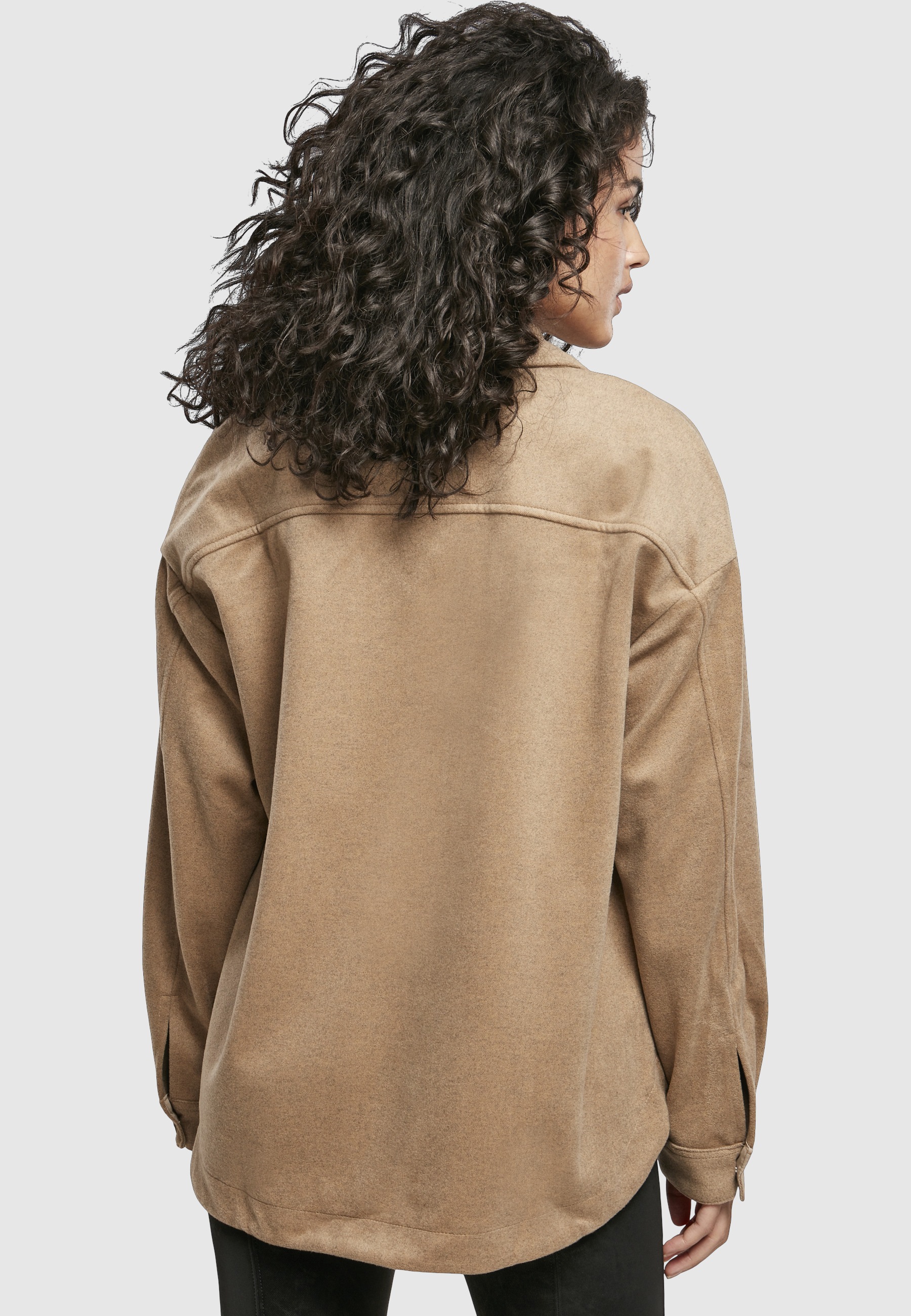 URBAN CLASSICS Kurzarmshirt »Urban Classics Damen Ladies Classic Overshirt« 1