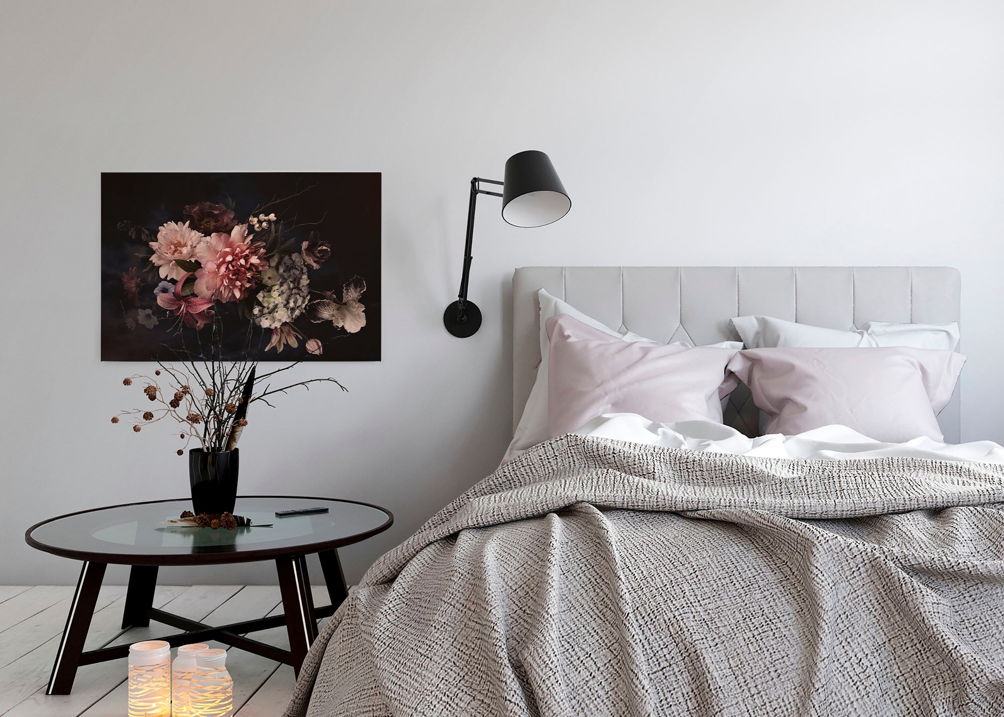A.S. Création Leinwandbild »Blossom Variety«, Kunst-Blumen-Kinder, (1 St.), Romantische Blumen, Rosen Keilrahmen Leinwand-Bild Wohnzimmer modern