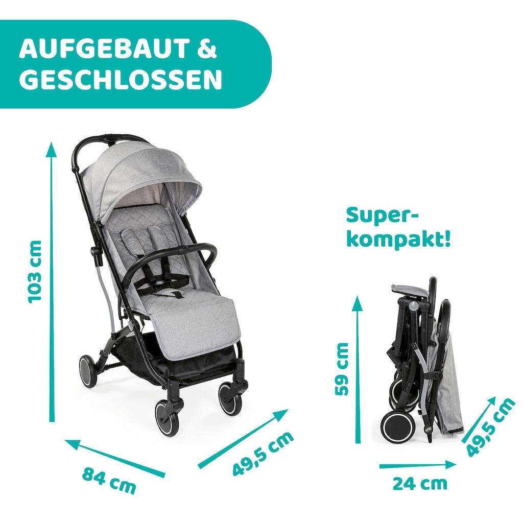 Chicco Sportbuggy »TROLLEYme, Light Grey«, 15 kg