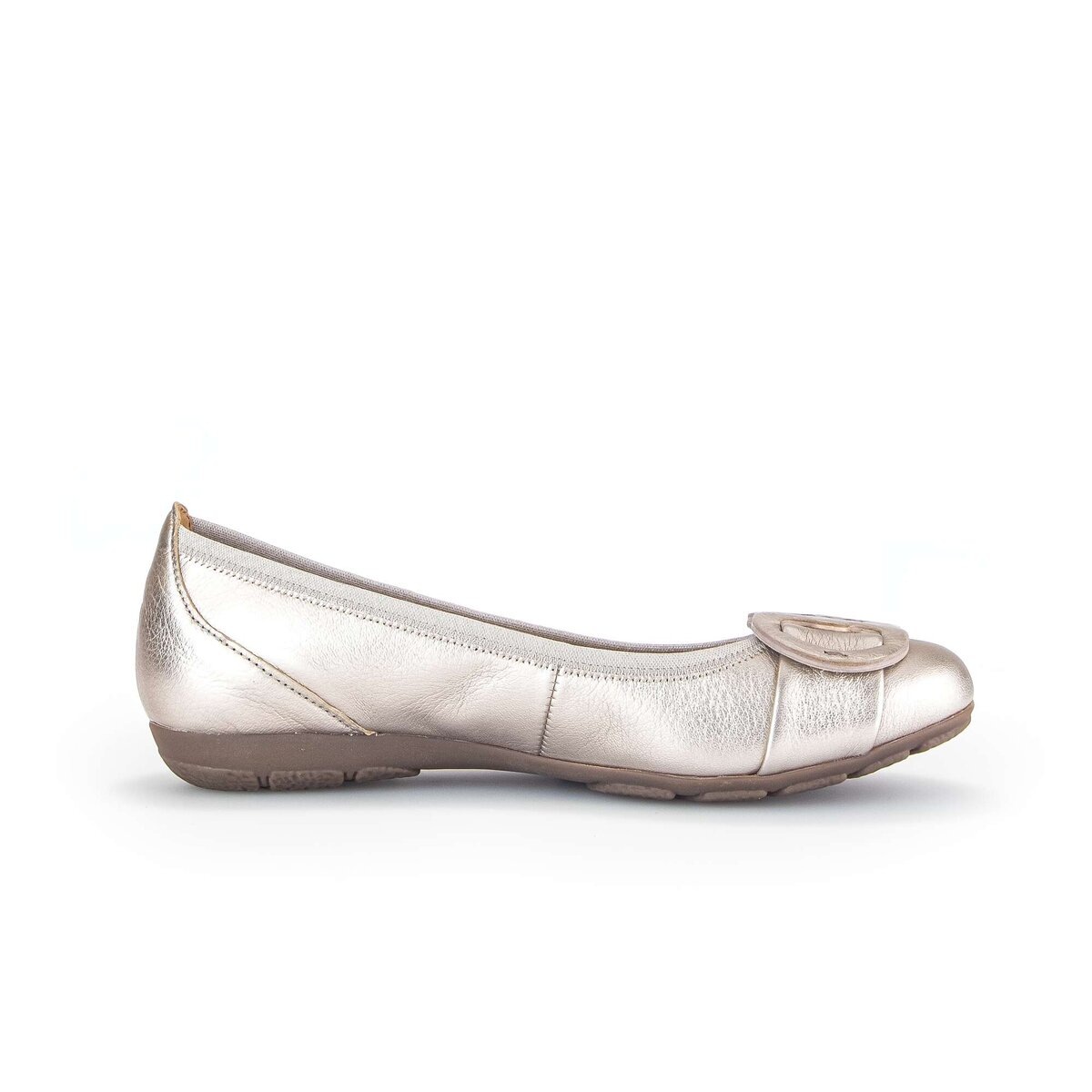 Ballerina GABOR "Sportliche Ballerina", Damen, Gr. 42, gold, Schuhe Ballerina 2