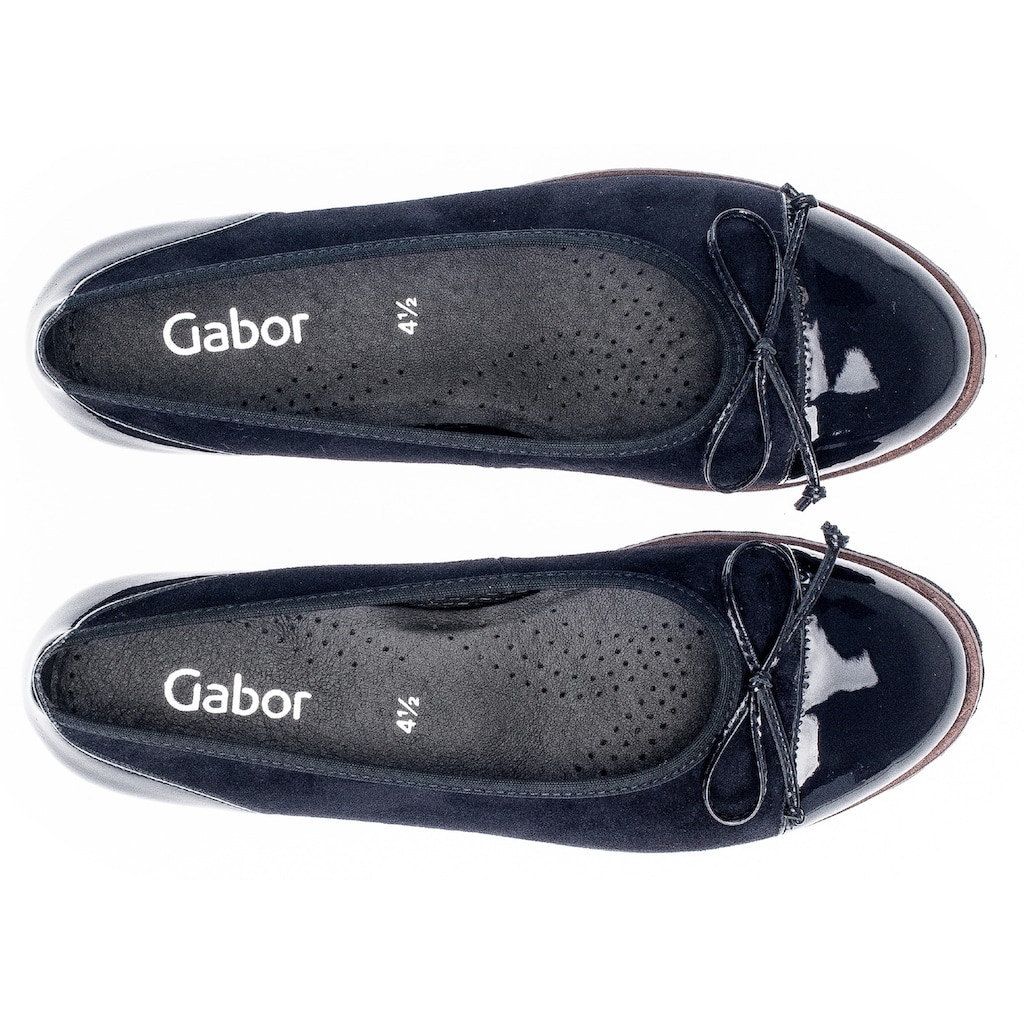 Gabor Ballerina, Flats, Chunky Slipper mit komfortablem Gummieinfass