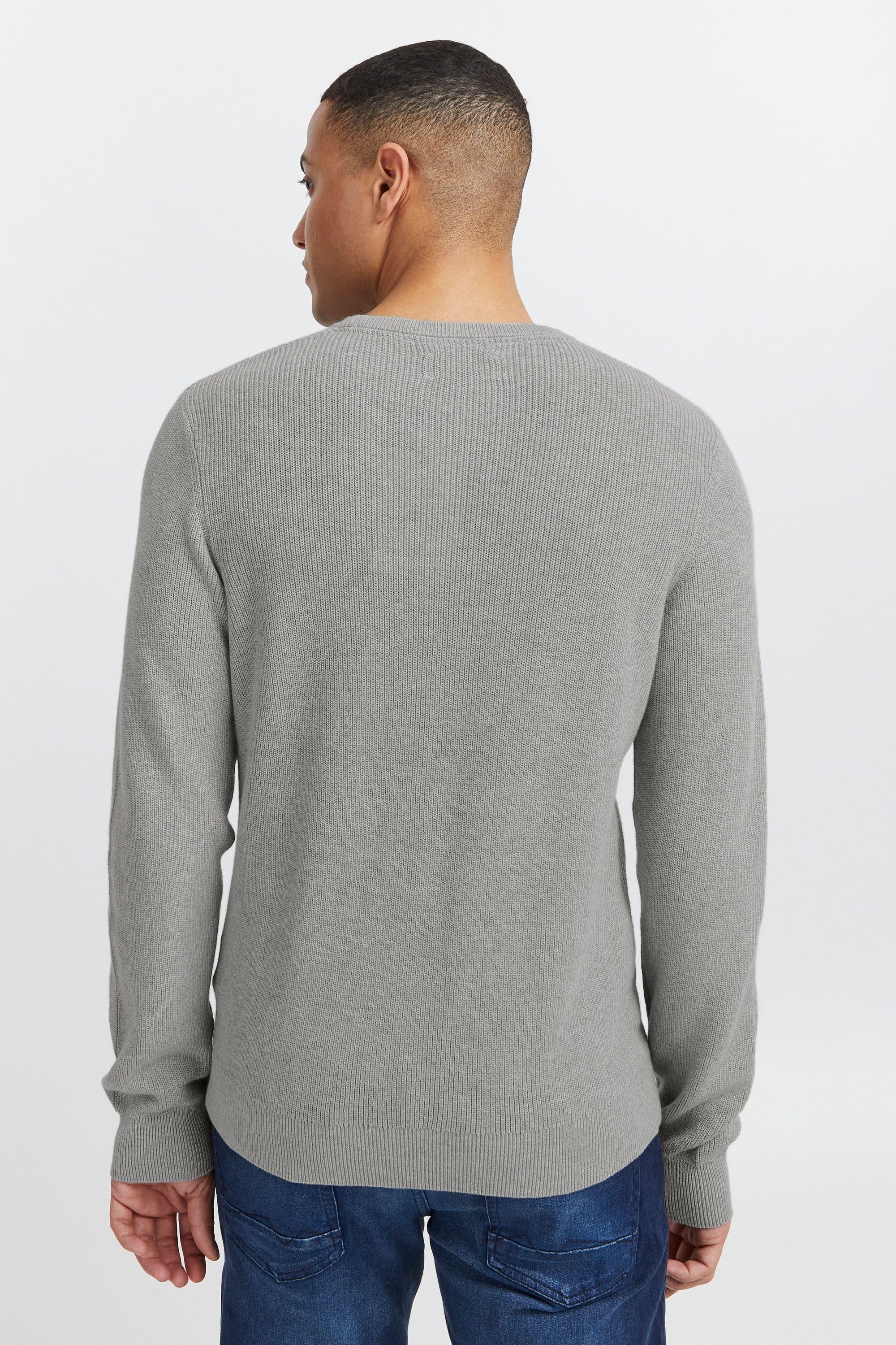 Strickpullover BLEND "BHCodford", Herren, Gr. XXL, stone mix, Feinstrick, 100% Baumwolle, unifarben, regular fit normal, Rundhals, eng, Pullover Strickpullover, Stilvoller Feinstrick-Pullover mit Rundhalsausschnitt 6