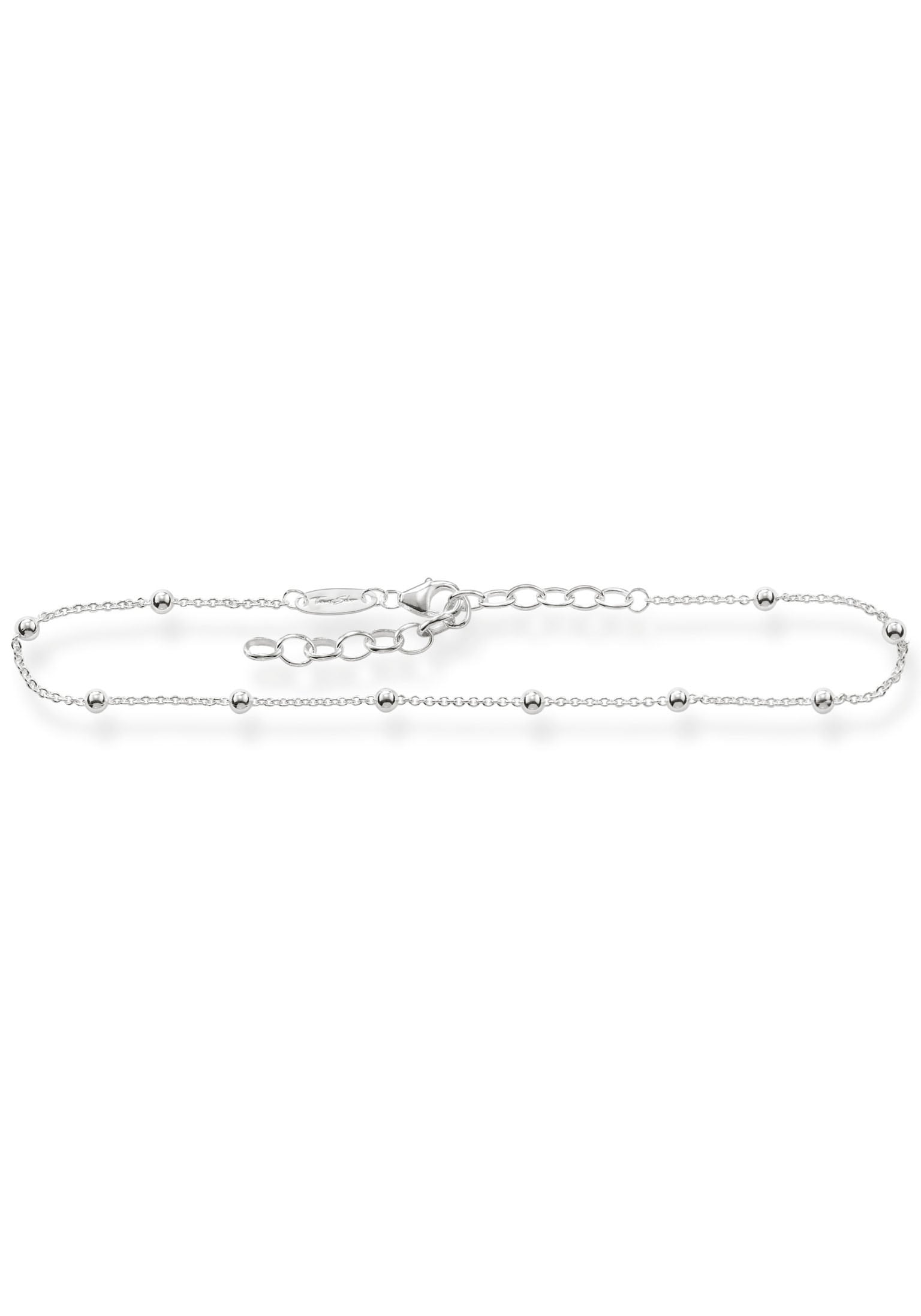 THOMAS SABO Damen Fußkette "Dots", 27, Silber 925 (recycelt), silber, Silber 925 (recycelt), Fußketten