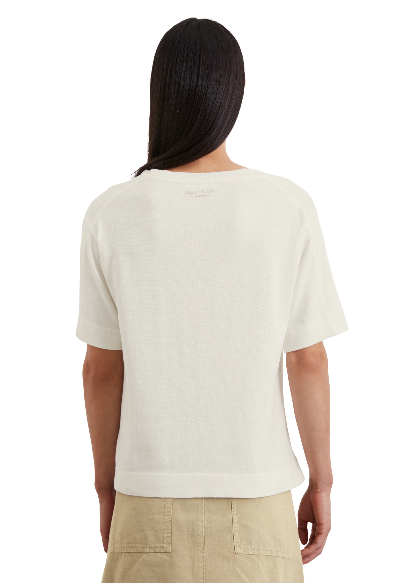 Marc O'Polo T-Shirt »mit aufgesetzter Satin-Tasche«