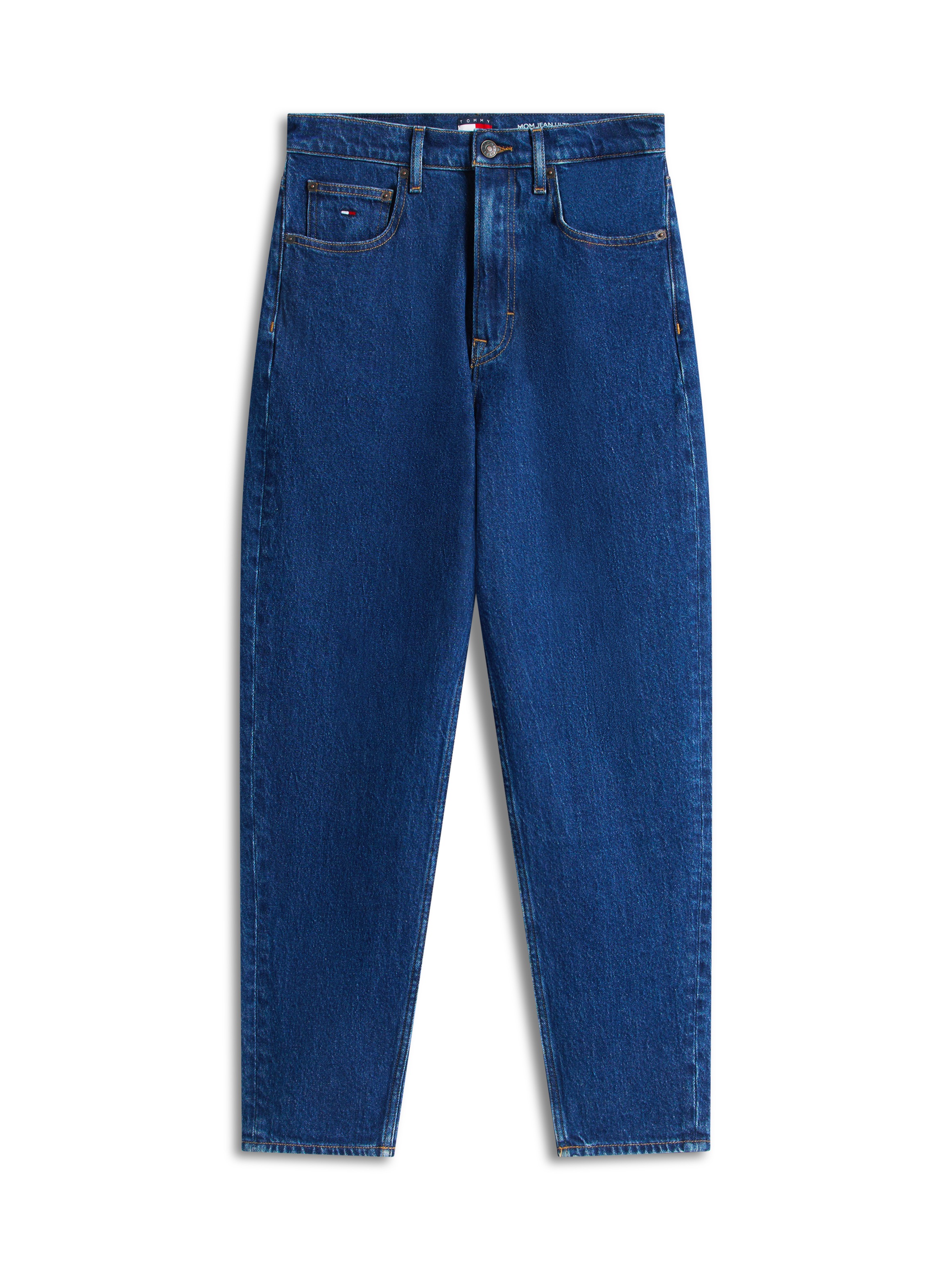Tommy Jeans Mom-Jeans »MOM JEAN UH TPR« mit Logo-Stickereien, in knöchelfreier Länge