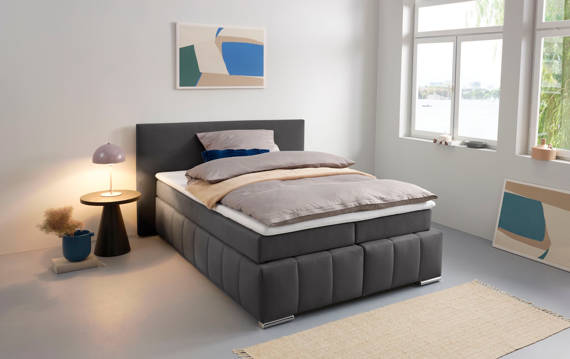 COLLECTION AB Boxbett »Vanessa«, inklusive Topper, in zwei wahlweise mit Bettkasten kaufen