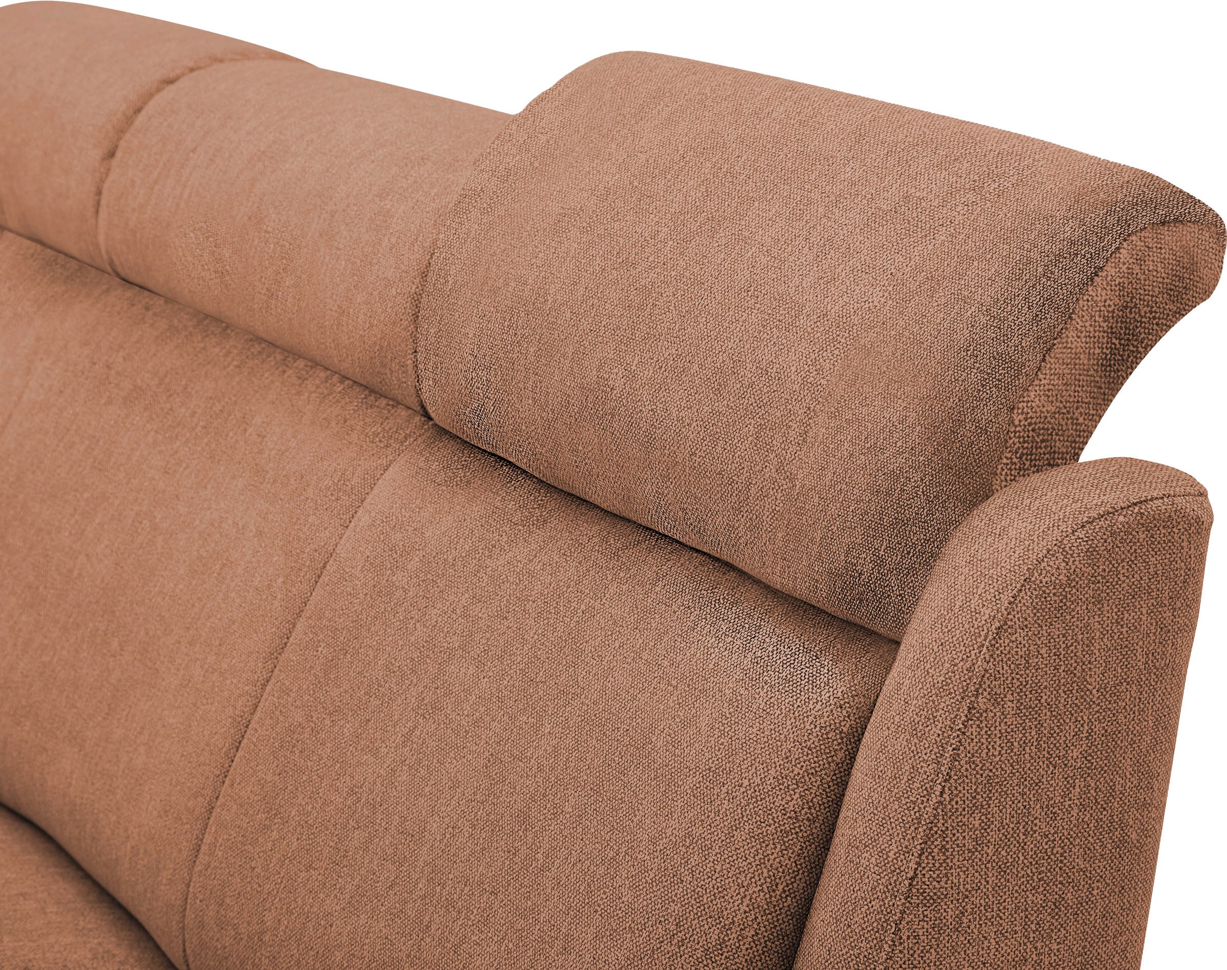 VILLA BECK Ecksofa »Varese L-Form«, (2 St.), Kopfteilverstellung, wahlweise mit Sitzvorzug, in Sitzhöhe 46 cm