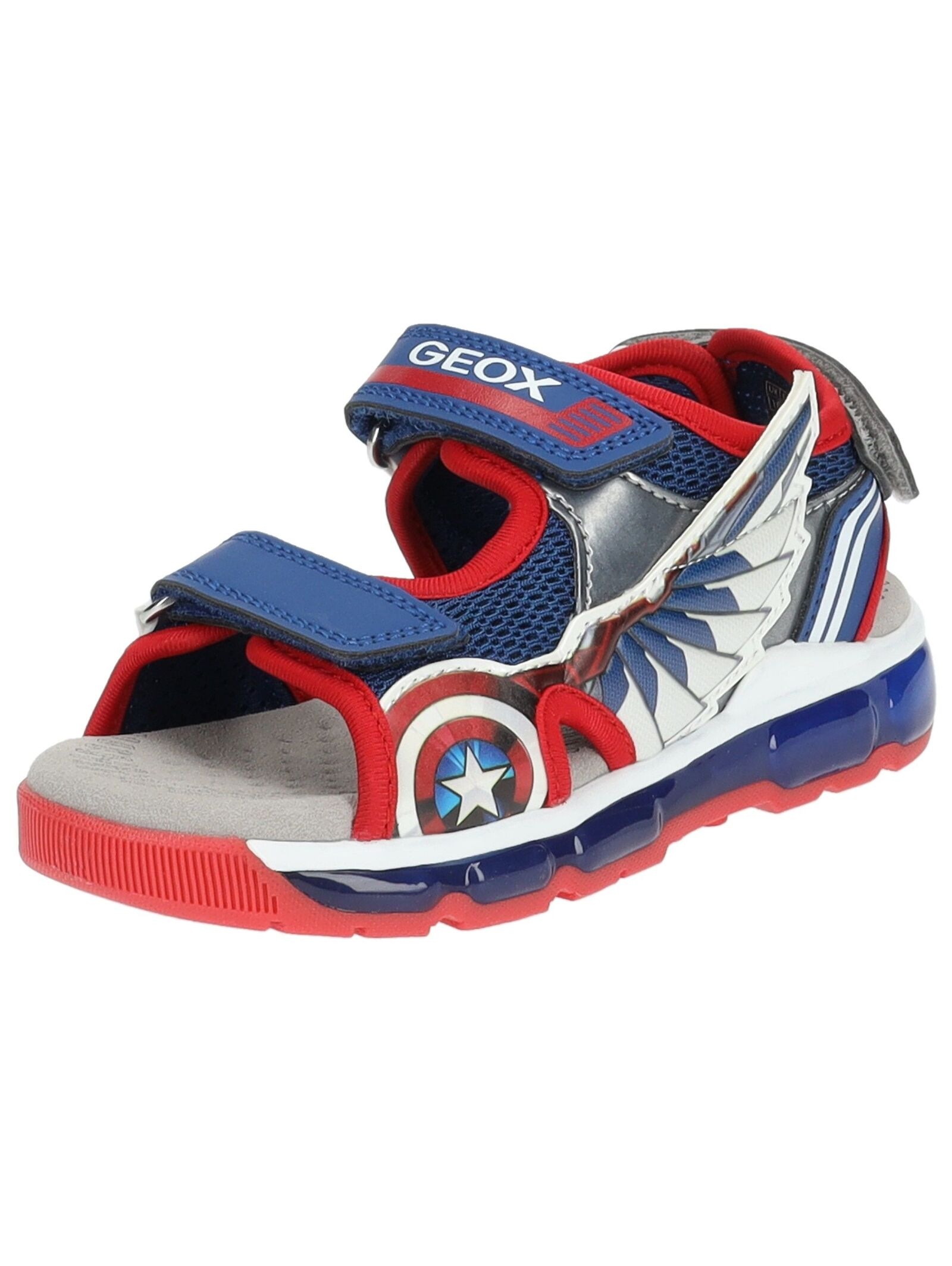 GEOX Kinder Sandale "Geox Sandalen Lederimitat/Mesh", Gr. 34, bunt, Lederimitat, Textil, Schuhe