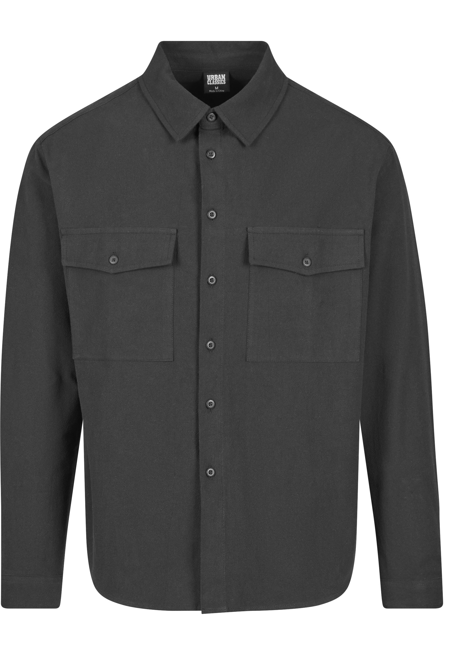 URBAN CLASSICS Langarmhemd "Urban Classics Herren Basic Crepe Shirt" 1 Stk. günstig online kaufen