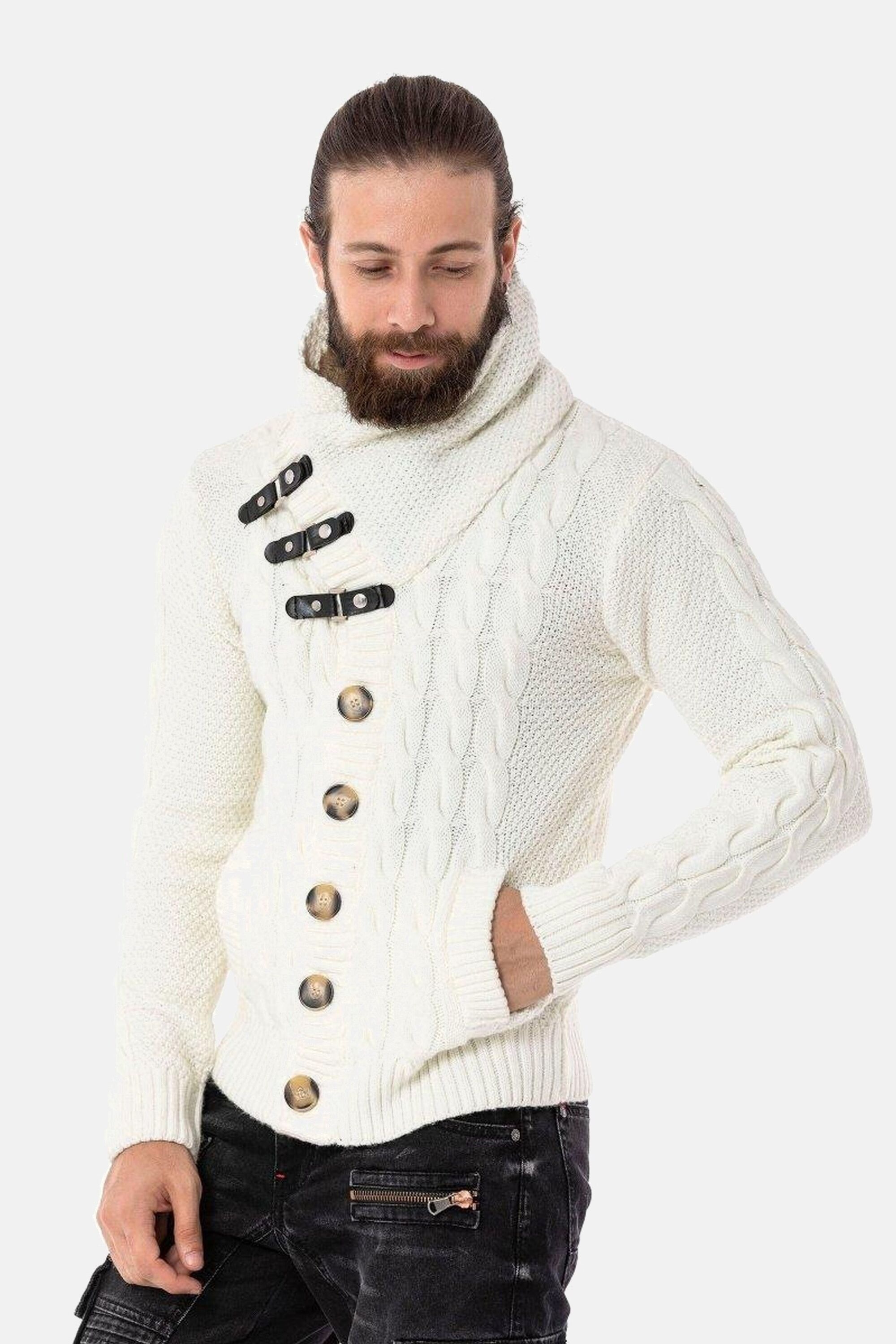 Thumbnail - Cipo & Baxx Strickpullover "Pullover", (1 tlg.), mit trendigem Schalkragen, CP265