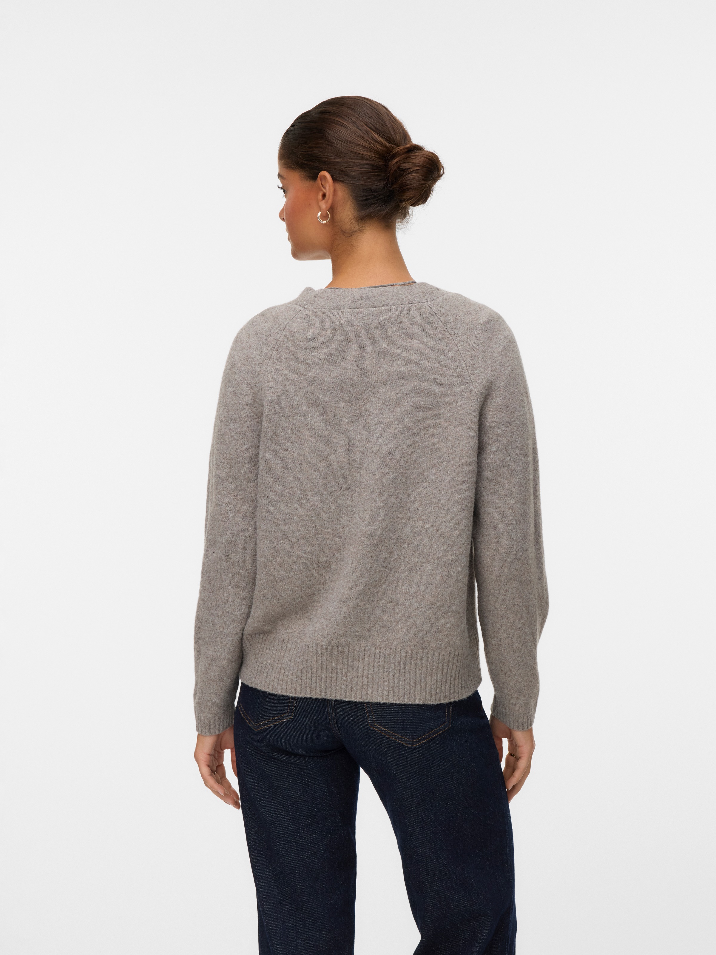 Vero Moda Strickjacke "VMBOOM LS V-NECK BUTTON CARDIGAN GA NOOS" günstig online kaufen