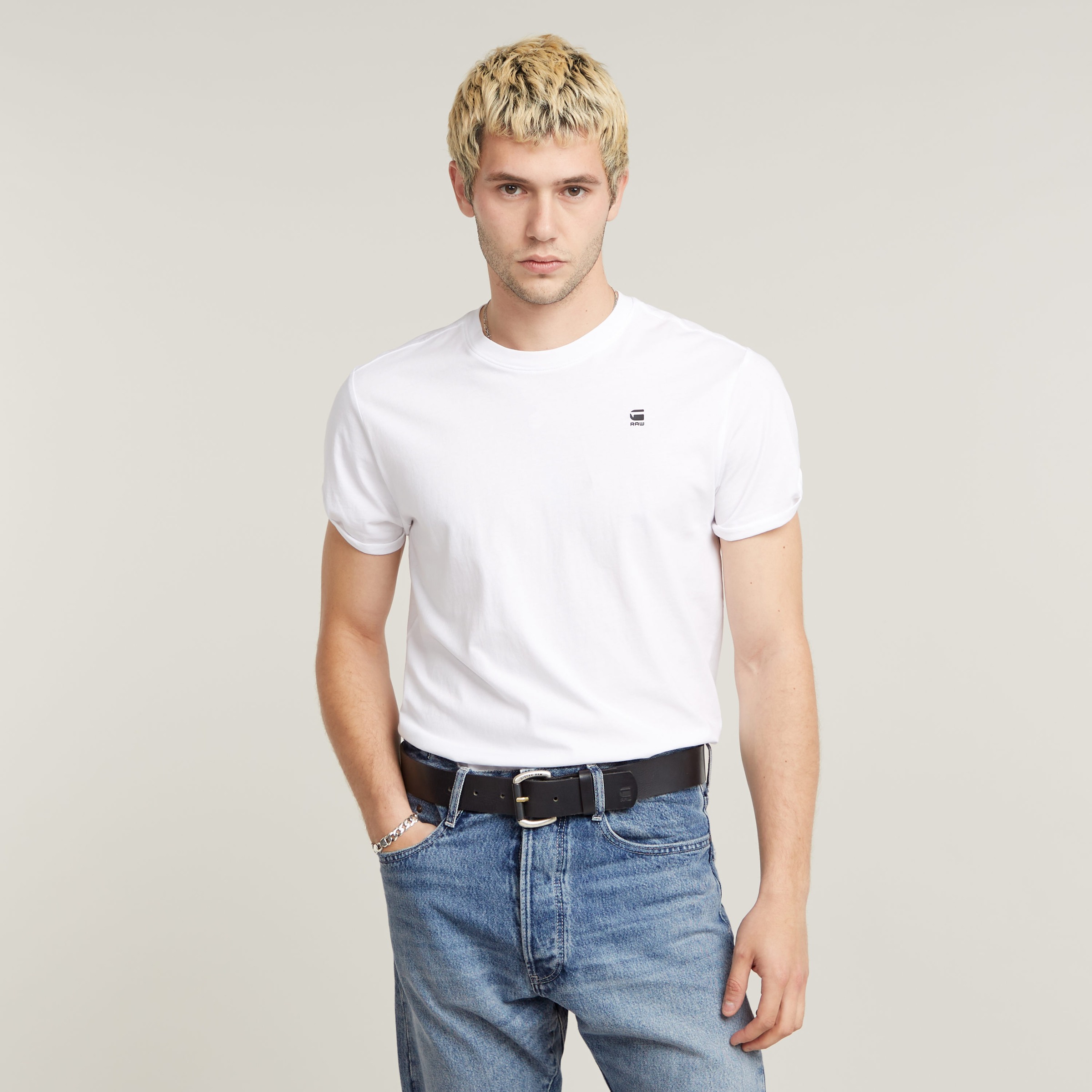 Thumbnail - G-STAR Ledergürtel "Dast belt" mit Nieten verstärkt