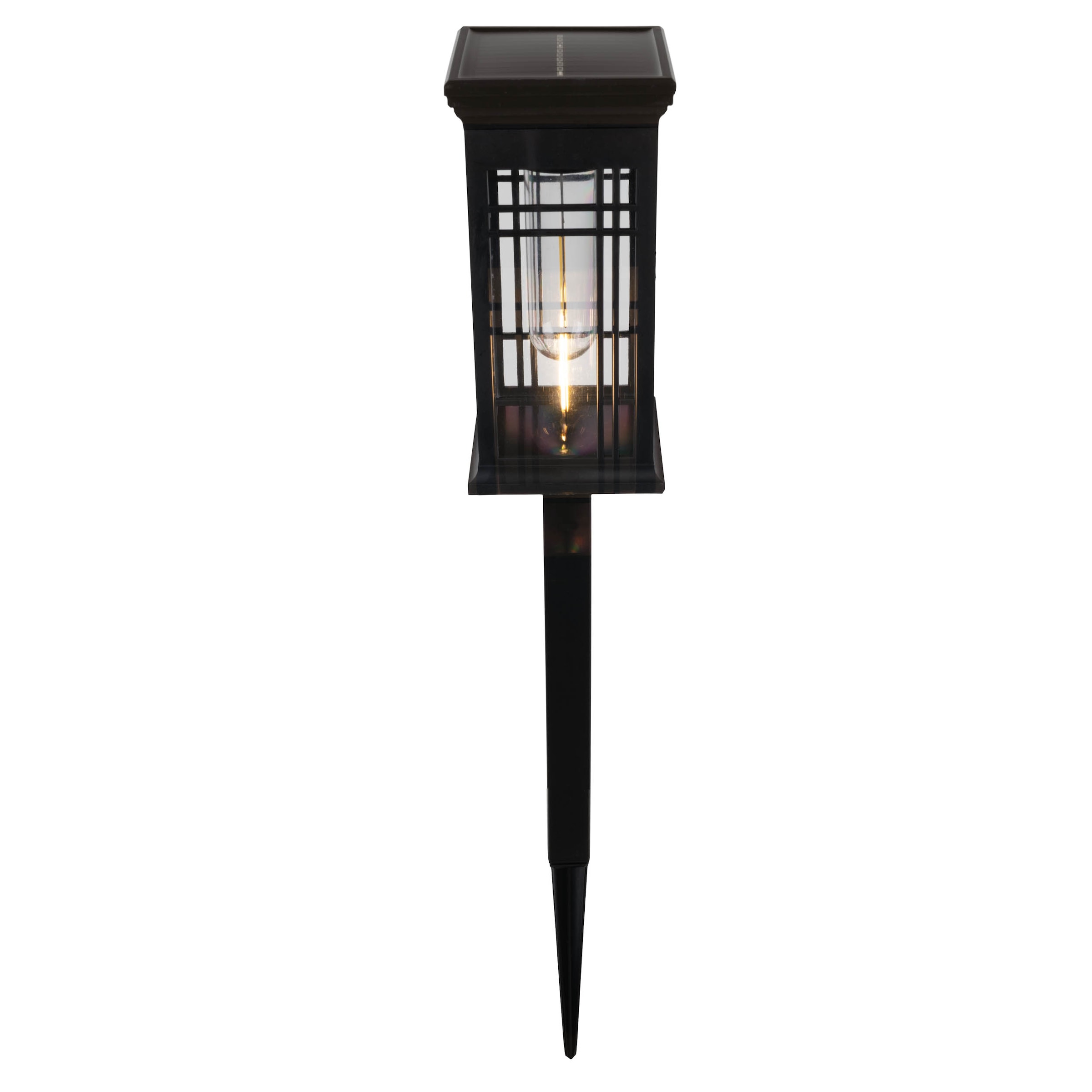 näve LED Solarleuchte »Baskara« LED-Modul 1 Stk. Warmweiß 2er-Set Dekoerdspieß Laterne schwarz, Schiebeschalter, H: 42cm, IP44