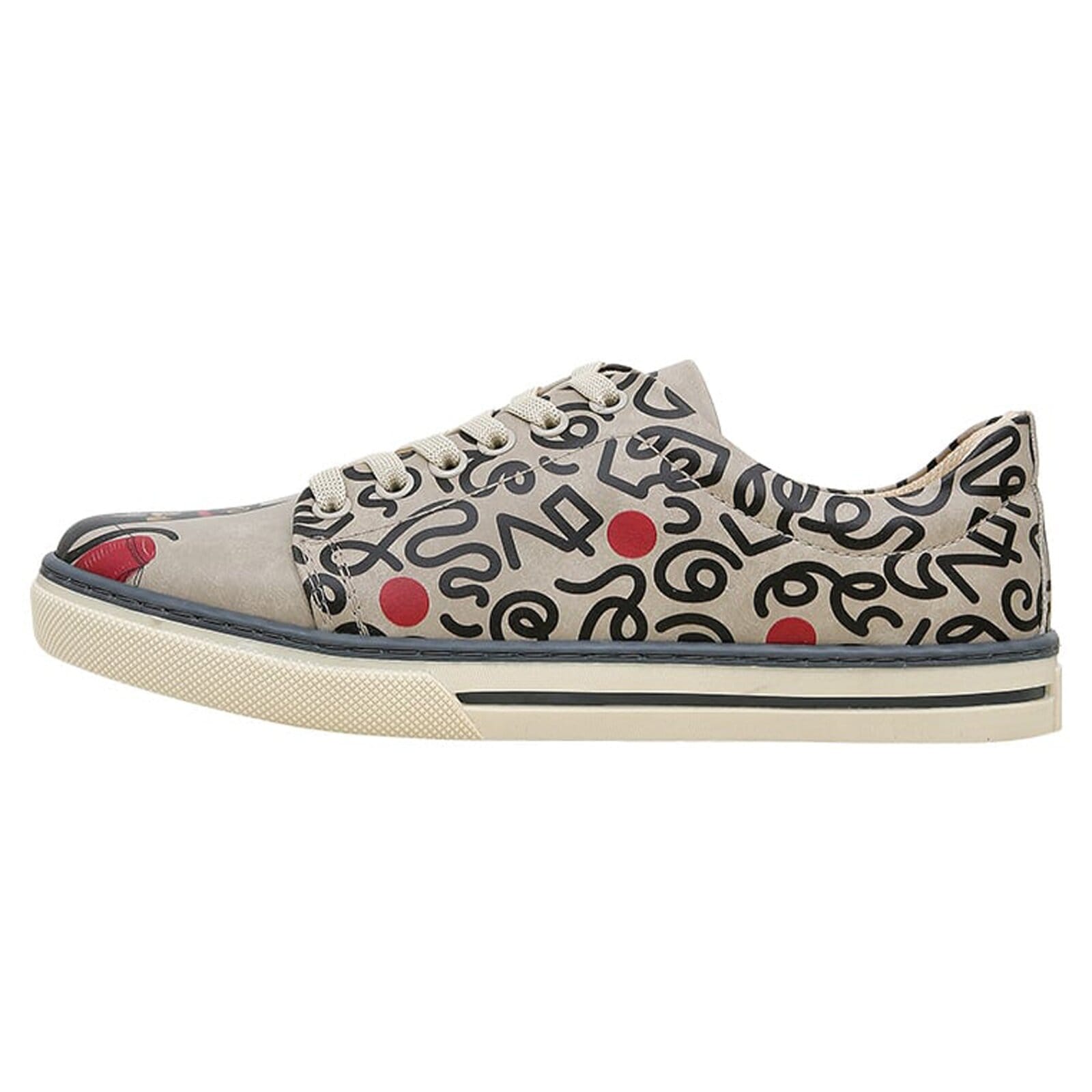 DOGO "Classic Schnürsneaker Cat And Mouse Damen Sneaker" Handgefertigt