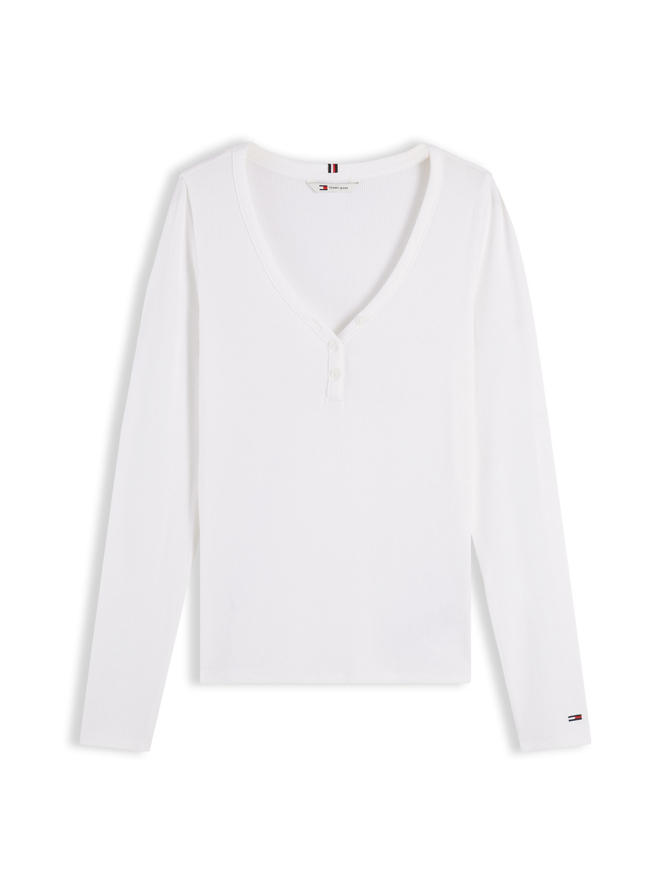 Tommy Jeans Langarmshirt »TJW SLIM HENLEY LS TOP« Viskosemischung, slim fit