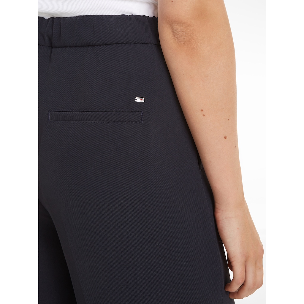 Tommy Hilfiger Bügelfaltenhose »FLUID TWILL WIDE LEG CROP«, mit Bügelfalten