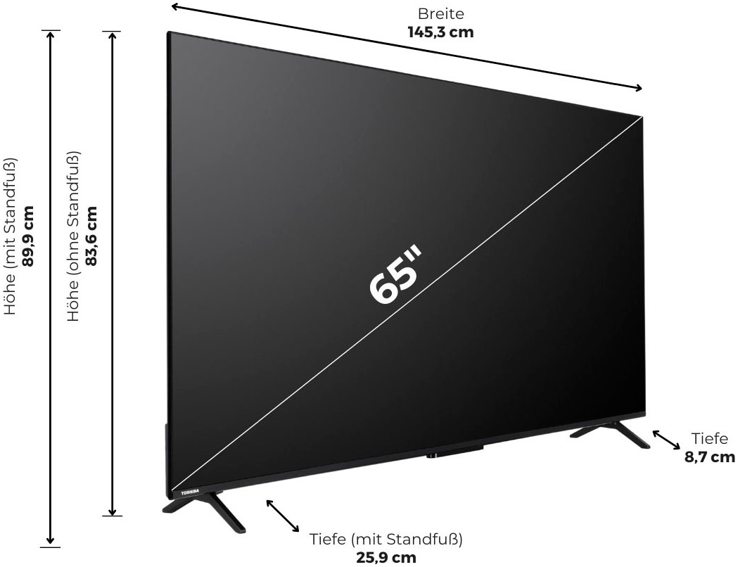 Toshiba LED-Fernseher »65UV2463DA«, 4K Ultra HD, Smart-TV