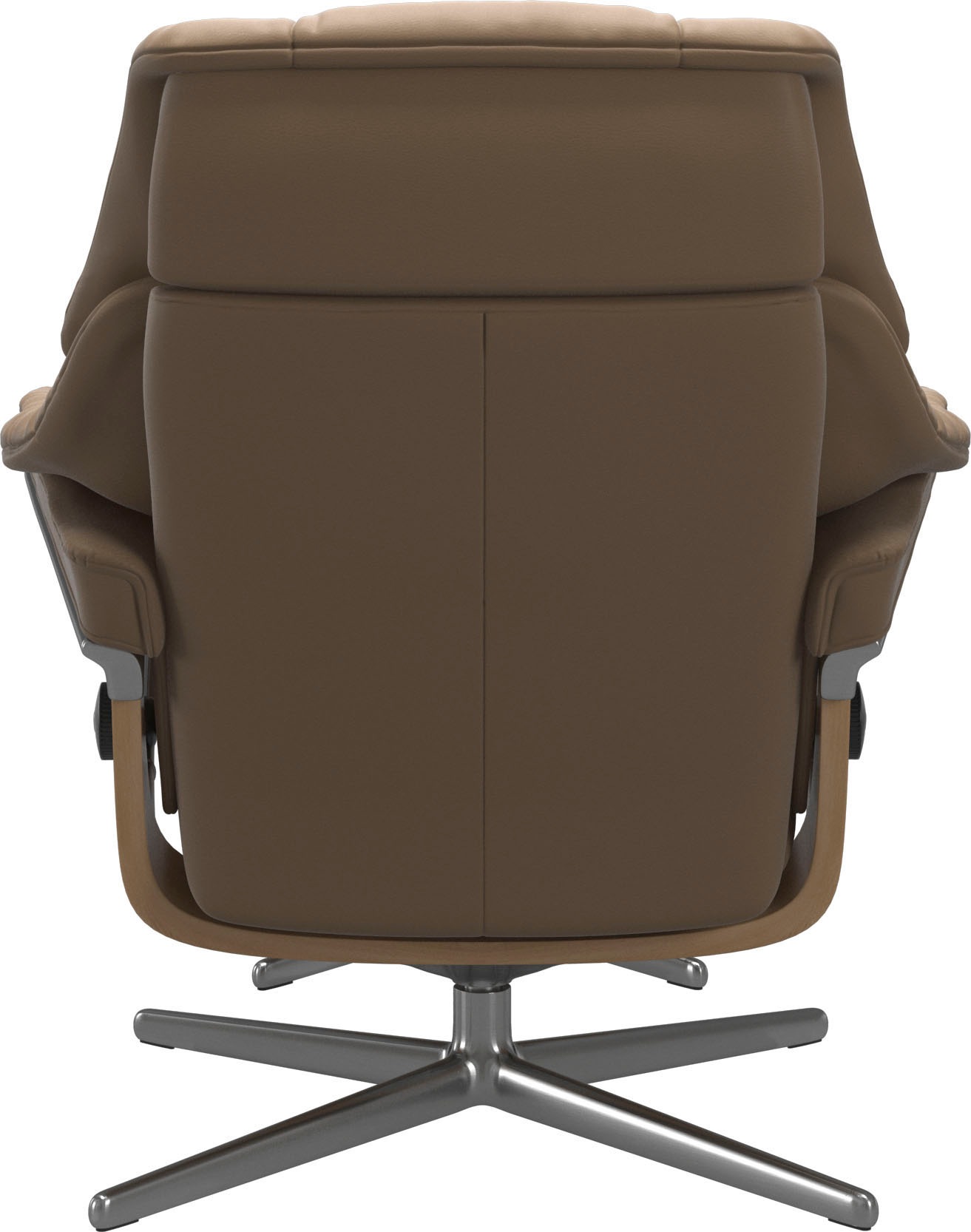Stressless® Relaxsessel »Reno«, (Set, Relaxsessel mit Hocker), mit Hocker, mit Cross Base, Größe S, M & L, Holzakzent Eiche