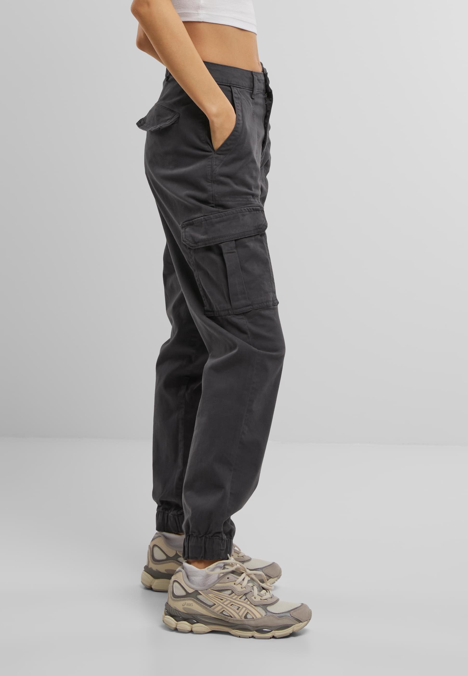URBAN CLASSICS Stoffhose »Urban Classics Damen Ladies Cotton Twill Utility Pants«, (1 tlg.)