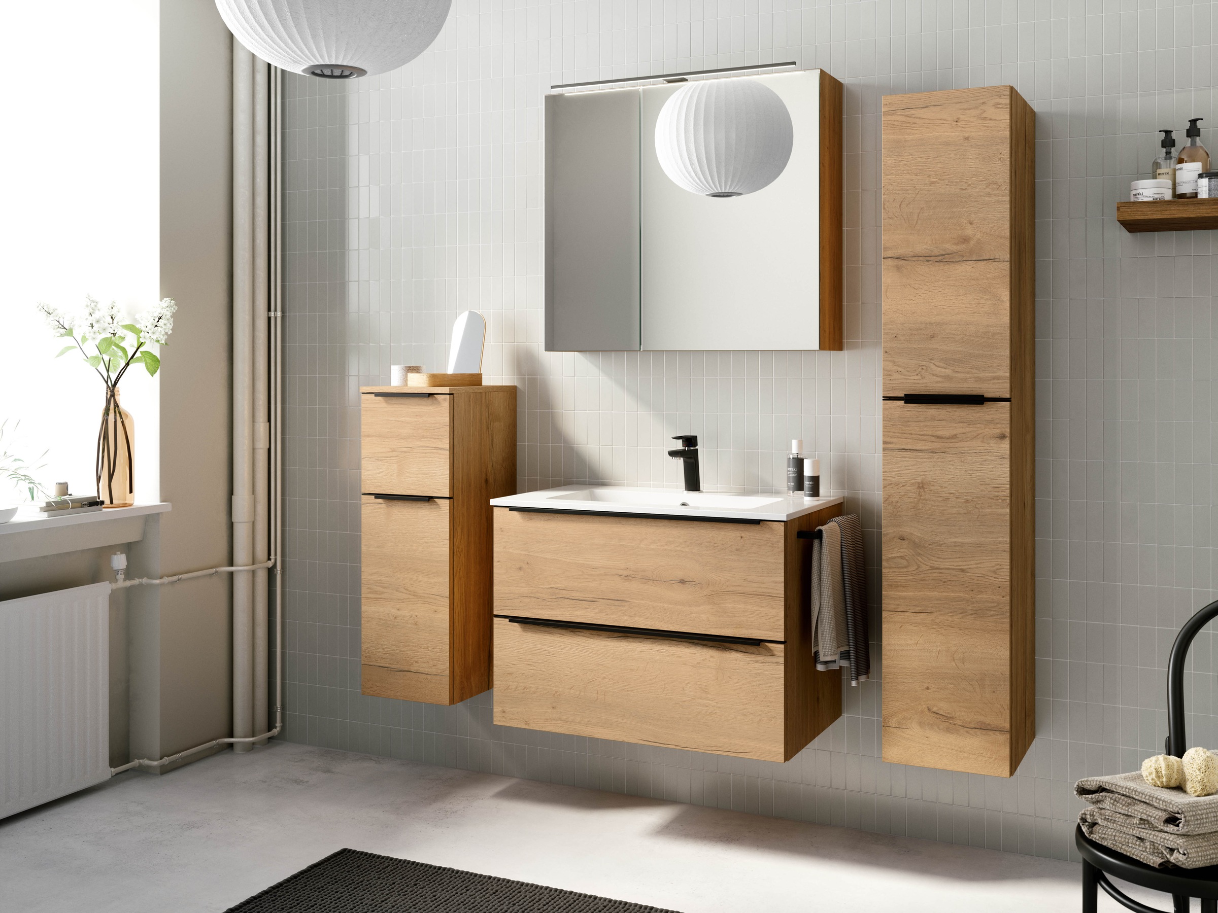 nobilia Badmöbel-Set "Levere" vormontiert, mit Soft-Close, 2 Stk. tlg. günstig online kaufen