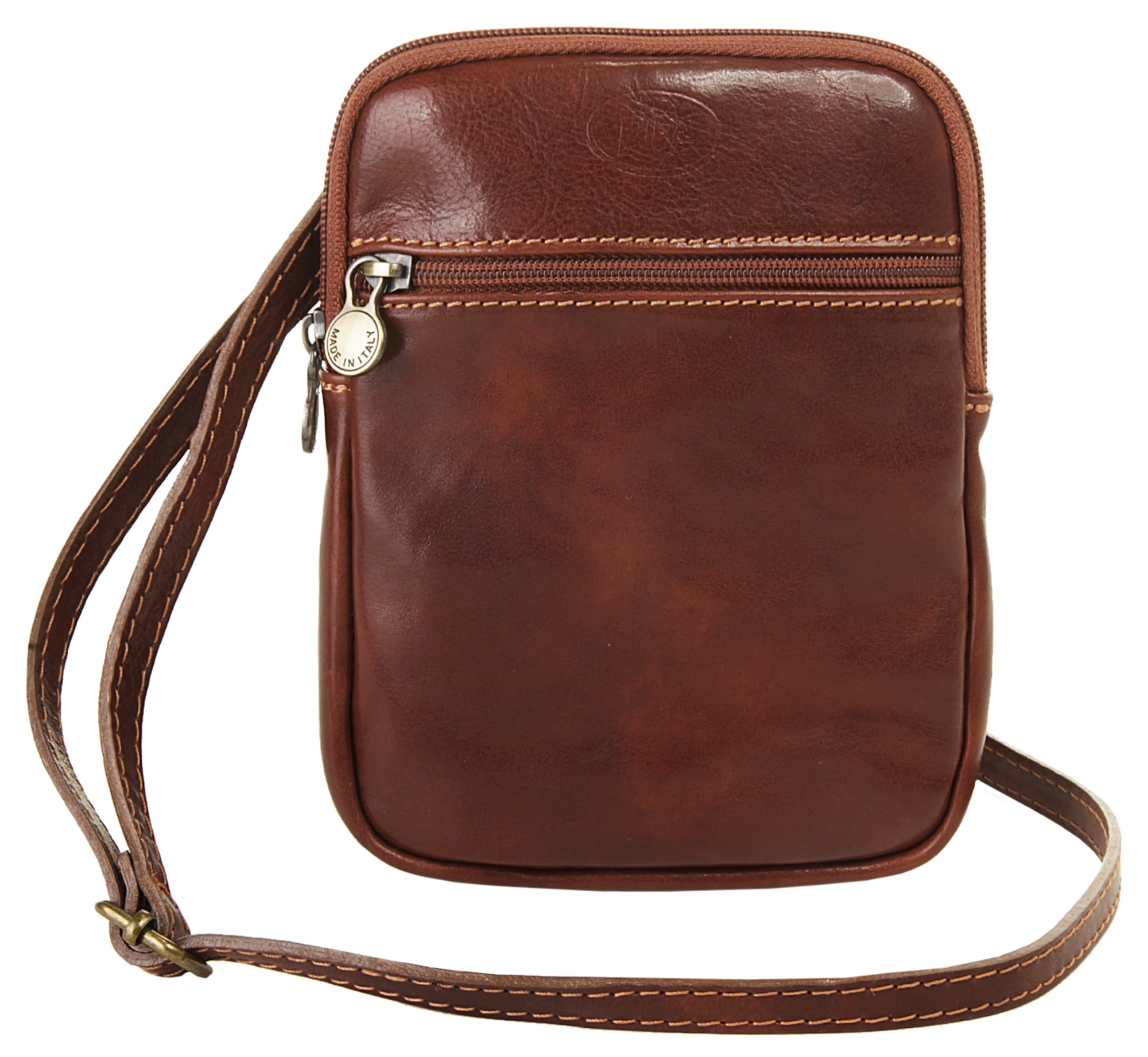 Piké Umhängetasche, echt Leder, Made in Italy