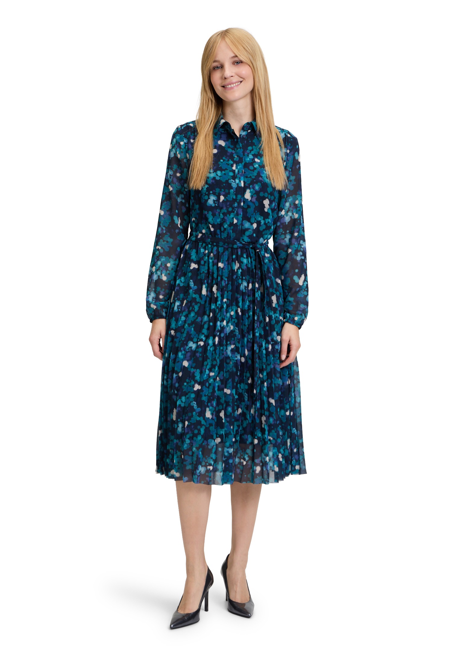 Betty&Co Midikleid "Betty & Co Damen Midikleid mit Plissee", Plissee günstig online kaufen