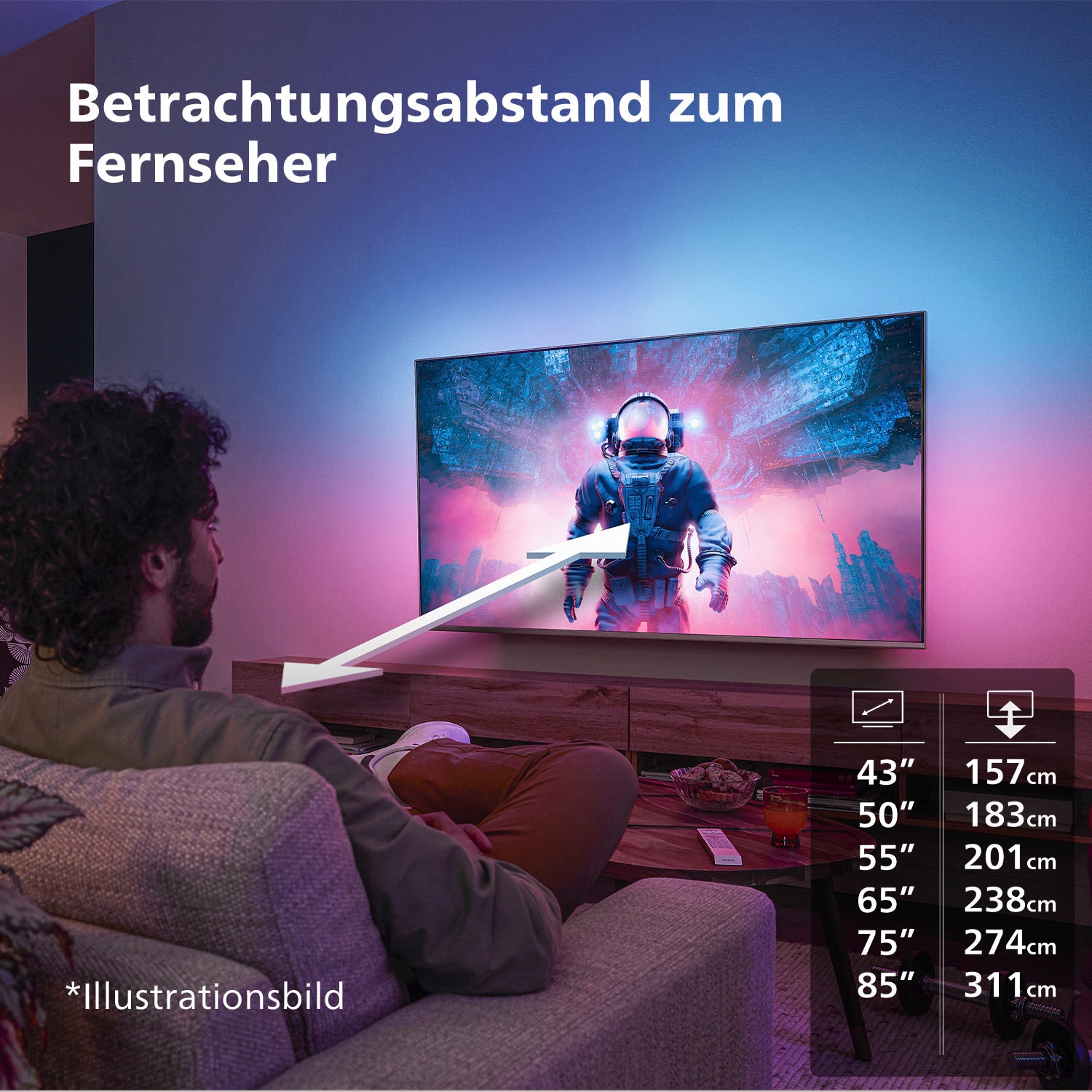 Philips LED-Fernseher, 189 cm/75 Zoll, 4K Ultra HD, Smart-TV