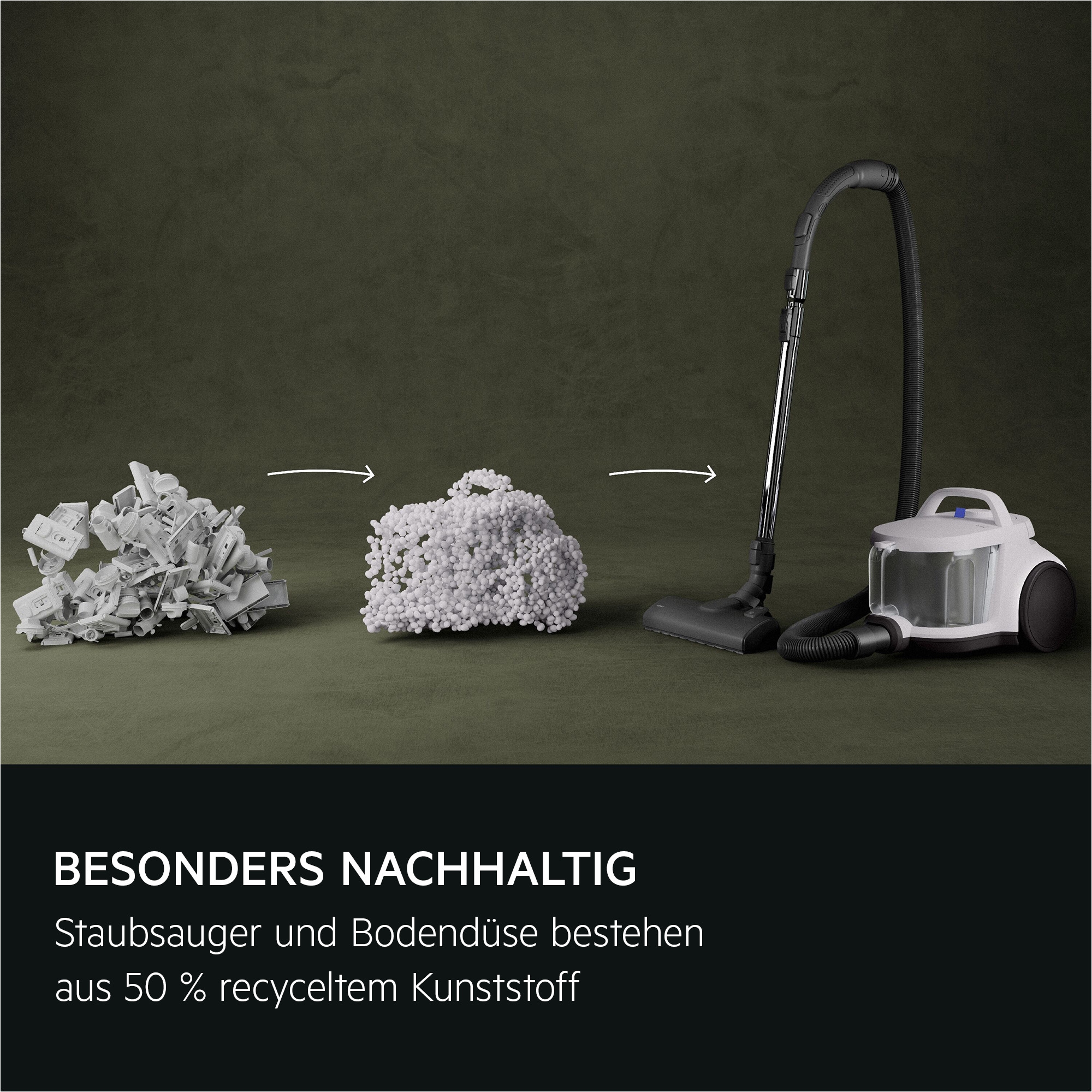 AEG Bodenstaubsauger »AL51C1LDB« 1000 W beutellos Kraftvolle Reinigung mit waschbarem HEPA‑Filter für sauberere Luft