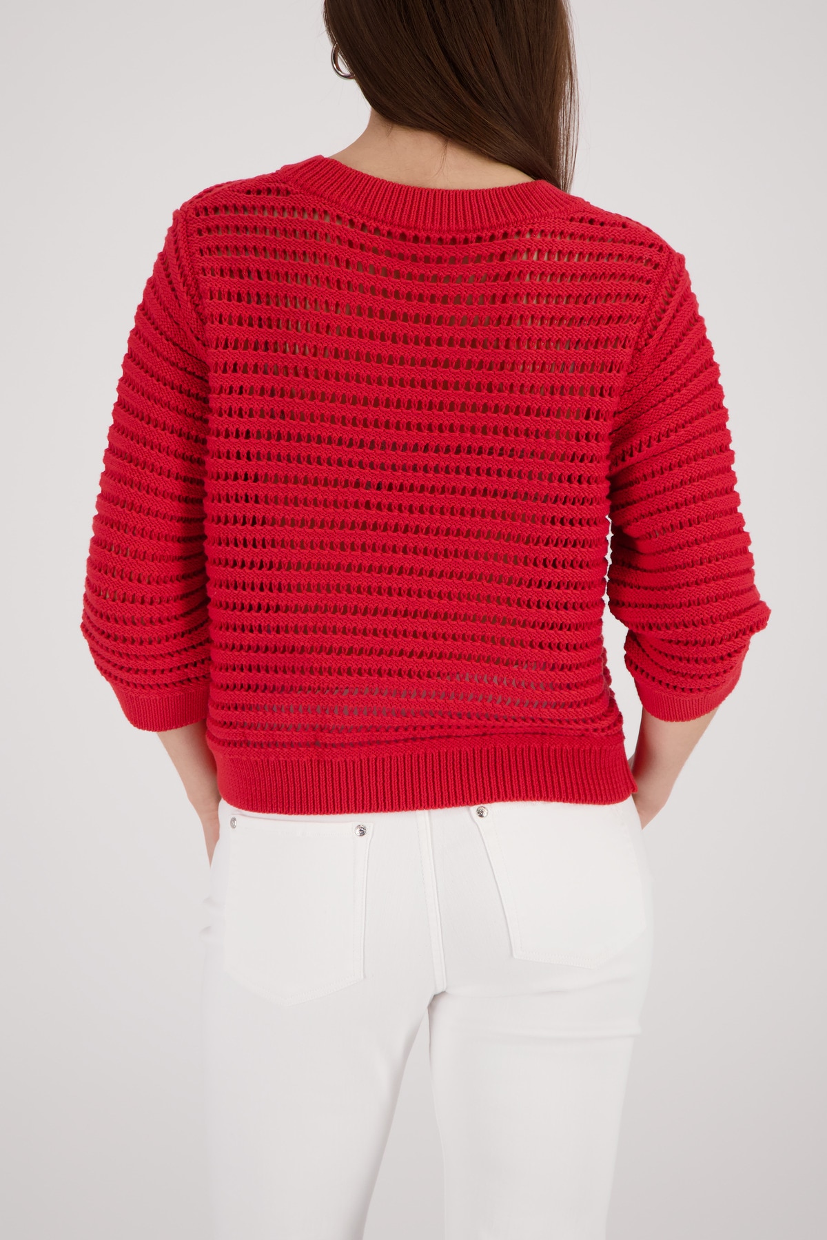 Monari Ajourpullover »Pullover Basic  Ajour« Regular fit mit Ajour-Strick