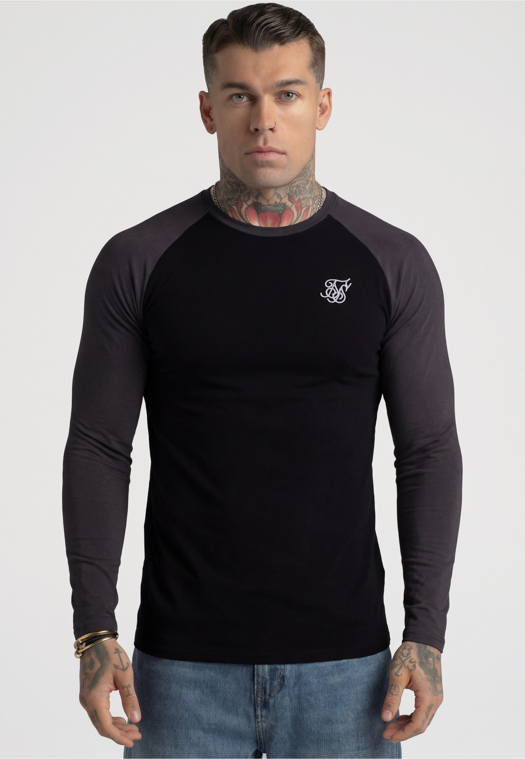 Siksilk Langarmshirt »SikSilk LS Muscle Fit T-Shirt« 1