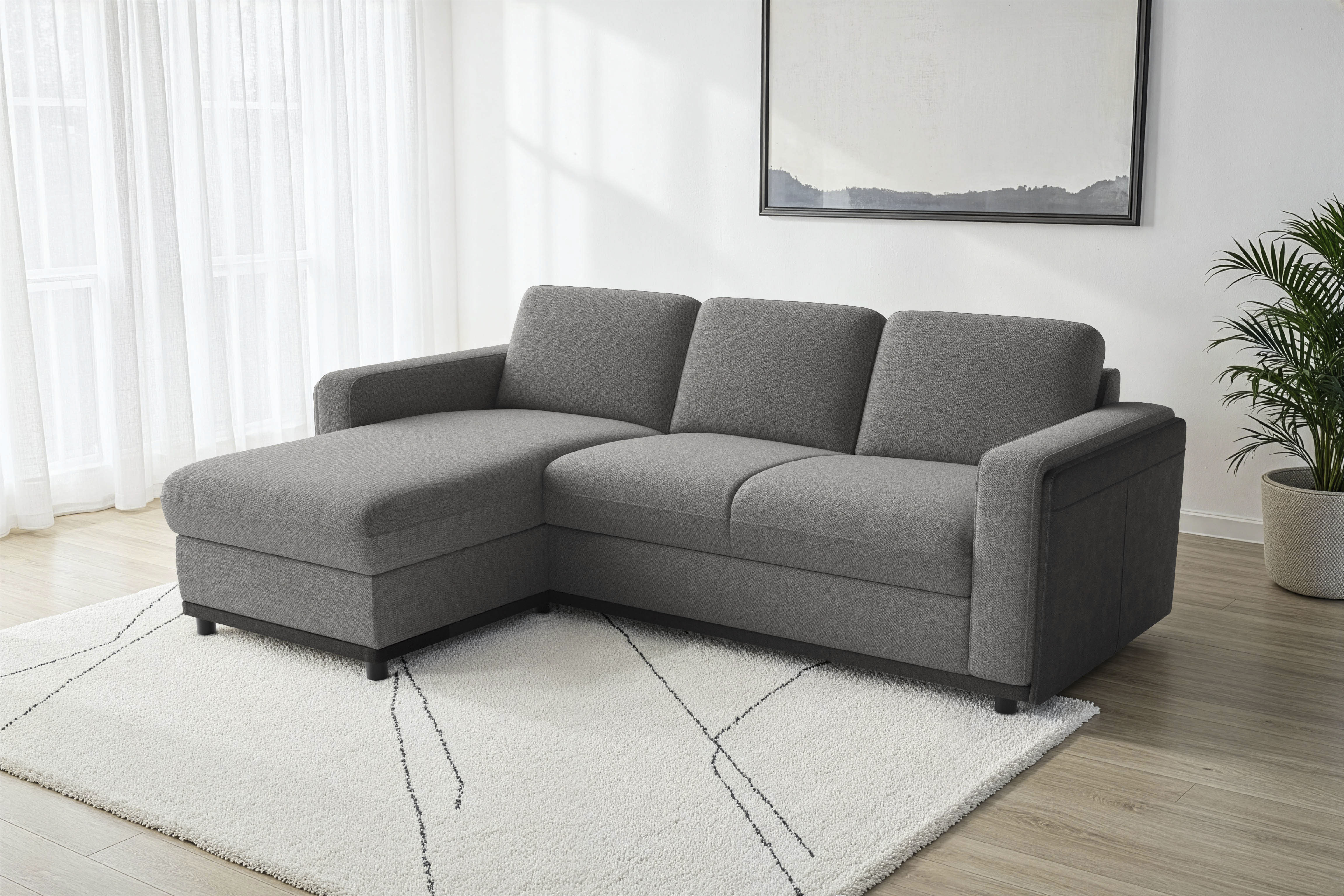 sit&more Ecksofa "Cordoba" wahlweise mit Schlaffunktion und Bettkasten oder Stauraum