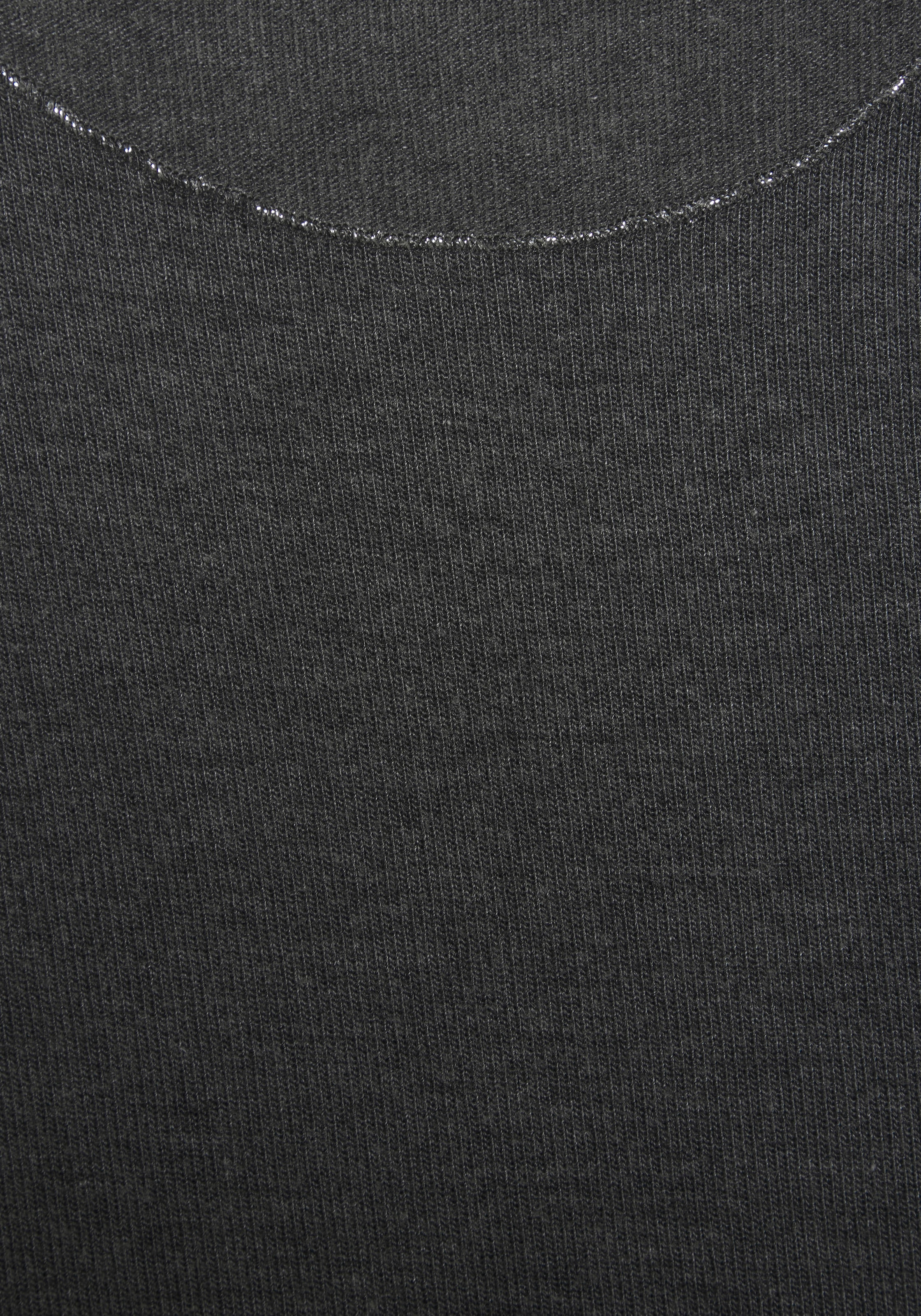 LASCANA Rundhalsshirt »mit feiner Glitzereinfassung«, aus weichem Viskose-Feinstrick