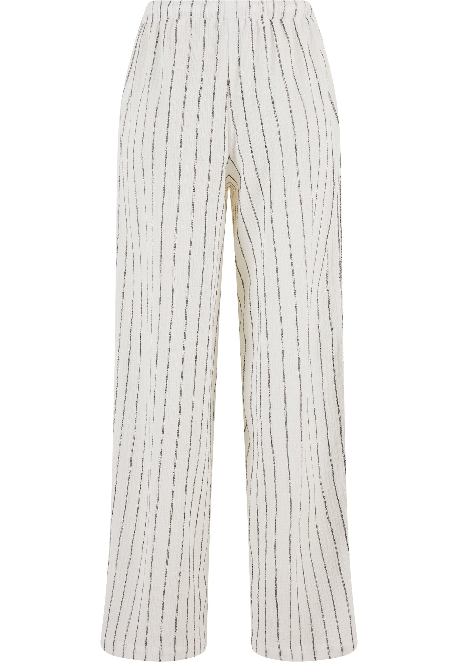 URBAN CLASSICS Stoffhose »Urban Classics Ladies Structured Striped Relaxed Fit Pants«, (1 tlg.)