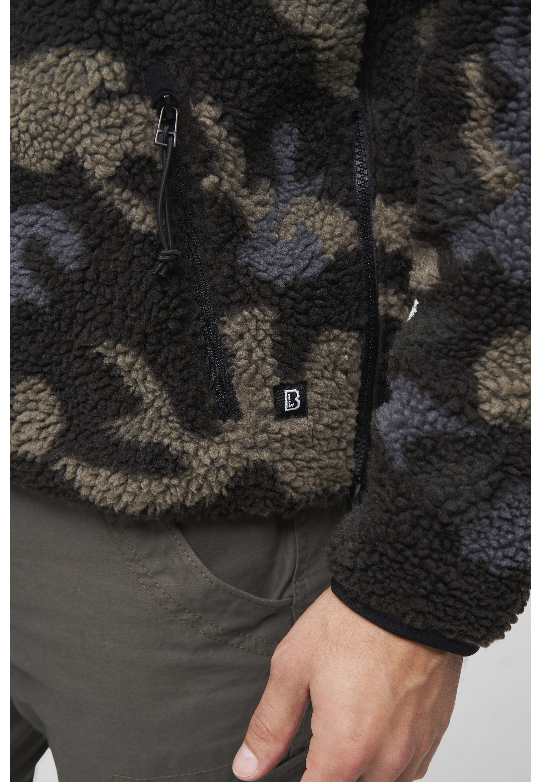 Brandit Anorak »Brandit Herren Teddyfleece Worker Pullover« 1 Stk. tlg. mit Kapuze