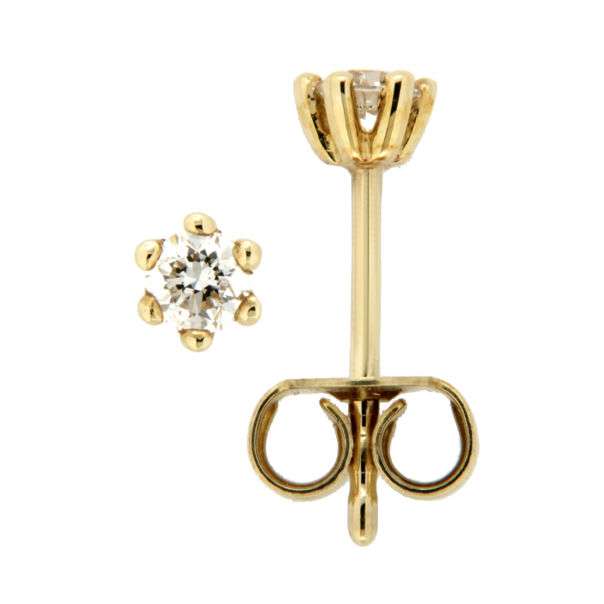 SI »585/- Ohrstecker BAUR Brillant online Vollschliff Orolino Gelbgold bestellen Paar Rund« |