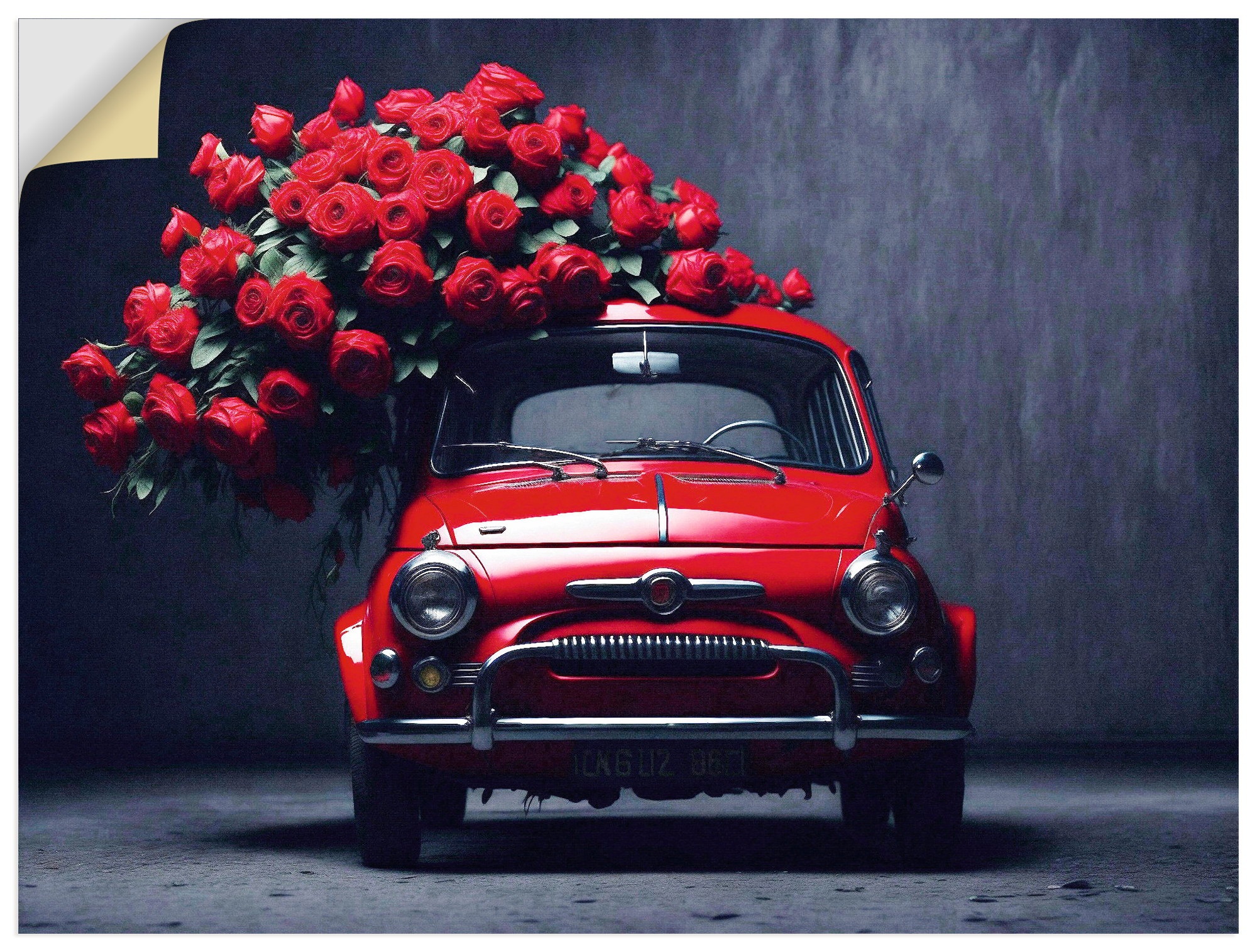Wandbild ARTLAND "Rote Rosen für den kleinen Italiener", farbe bild(er): rot, B:40cm H:30cm, Bilder, als Alubild, Leinwandbild, Poster, Wandaufkleber in verschied. Größen