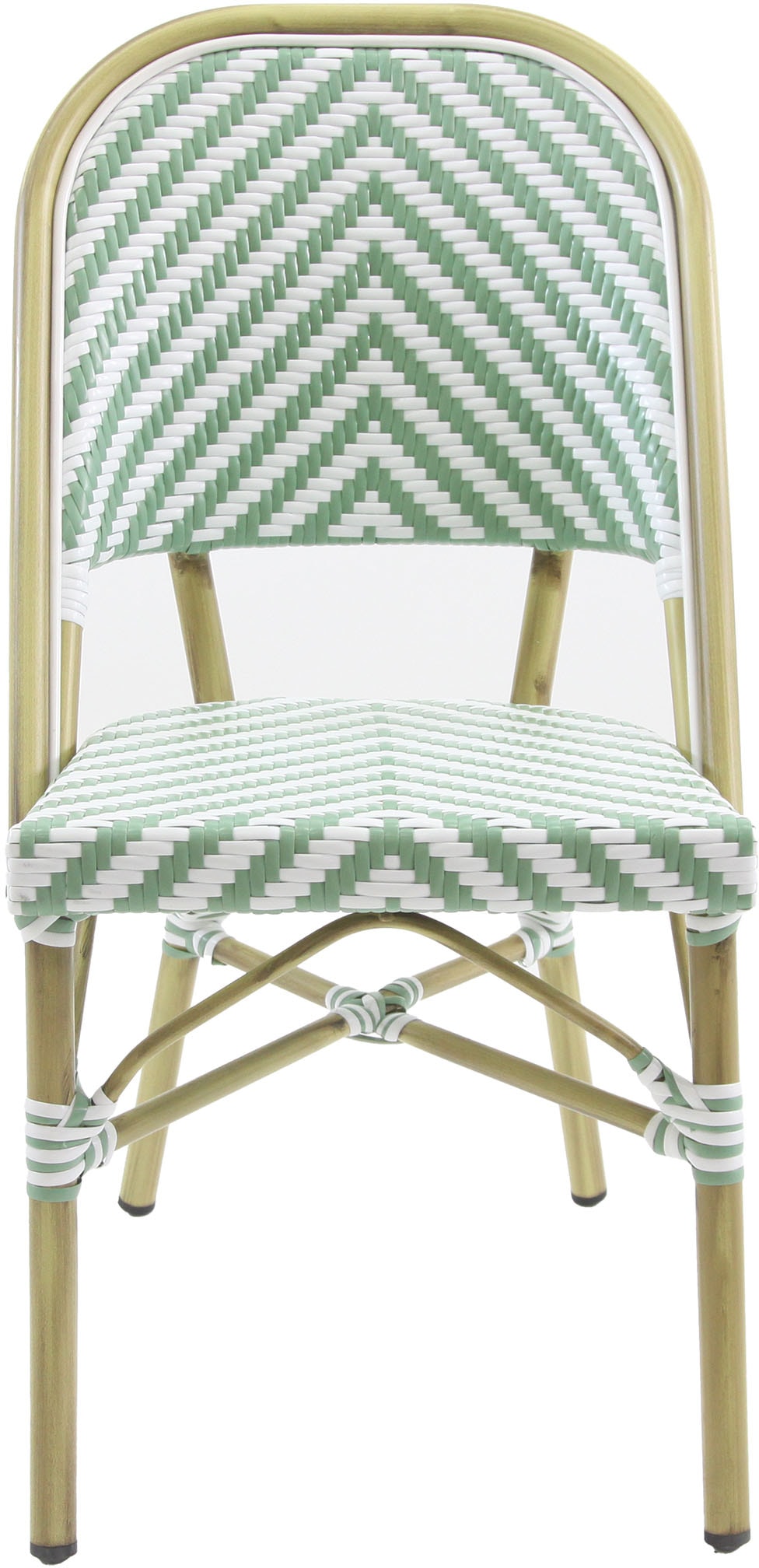Essentials Bistrostuhl "Paris" () 1 Stk. Rattan – Bambus, weiß/pastellgrün günstig online kaufen