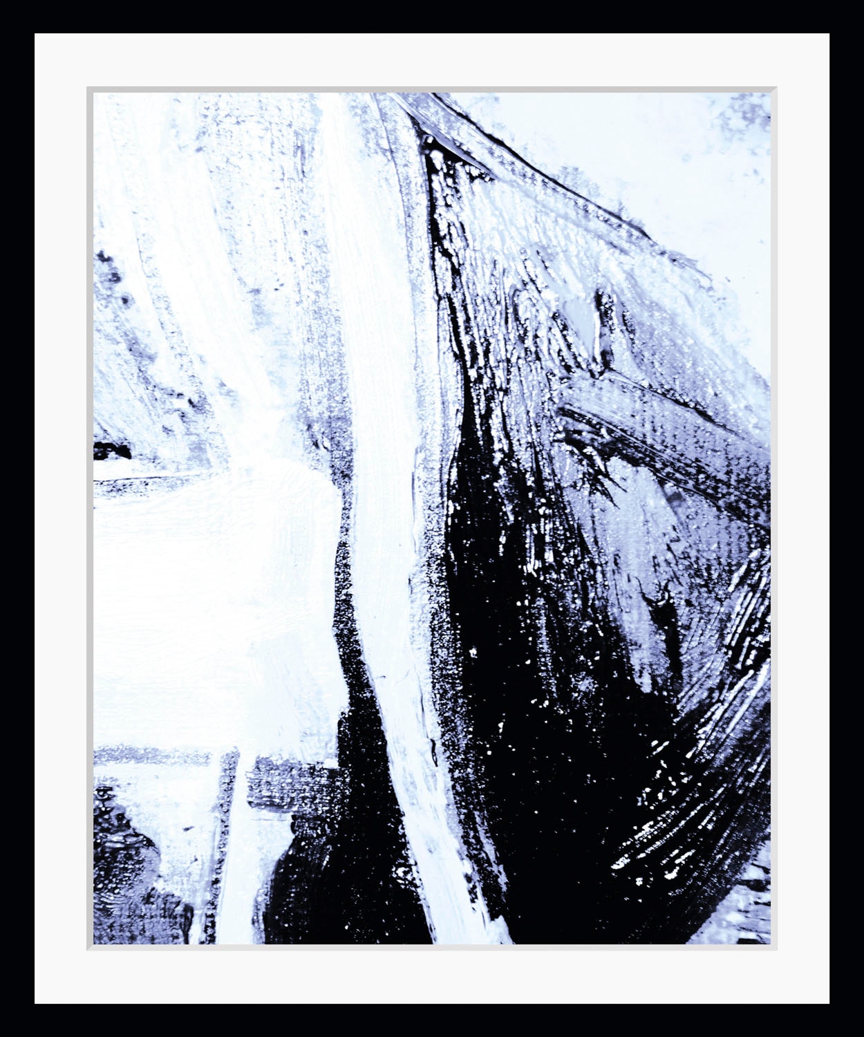 queence Bild »Luis«, Abstrakt-Kunst-Schwarz-Weiß-Modern, (1 St.), HD Premium Poster-Druck inkl. Holzrahmen