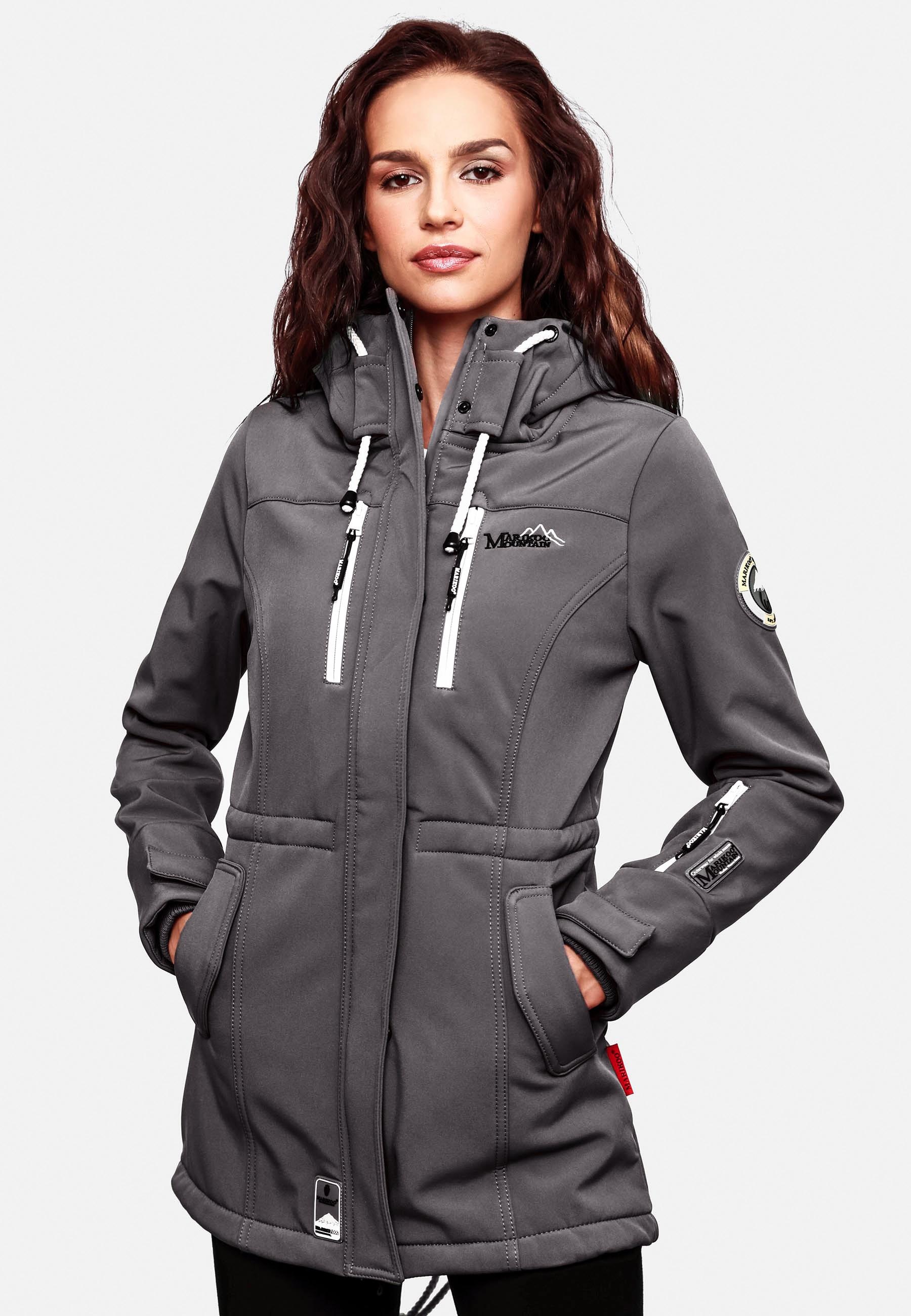 Marikoo Funktionsmantel »Zimtzicke«, Wasserdichter Softshell Parka mit Kapuze