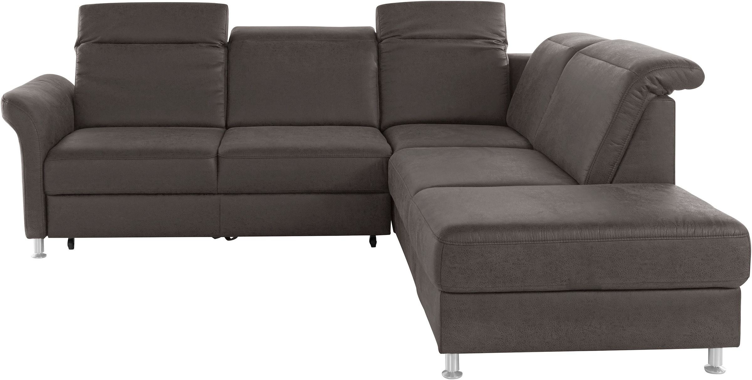 sit&more Ecksofa »Darwin L-Form«, inklusive Federkern, wahlweise mit Kopfteilverstellung, Bettfunktion