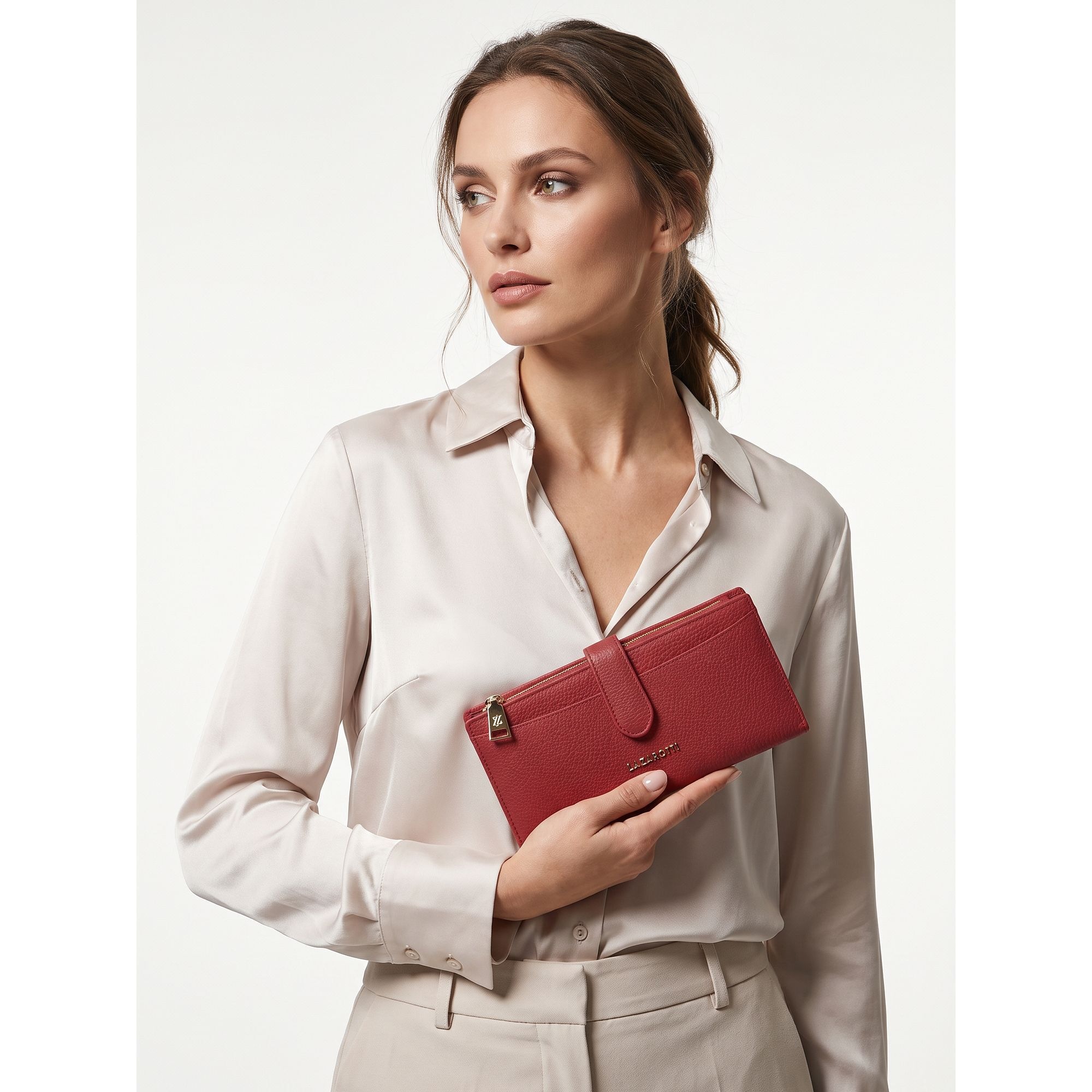 Lazarotti »Bologna Leather Geldbörse Leder 20 cm«