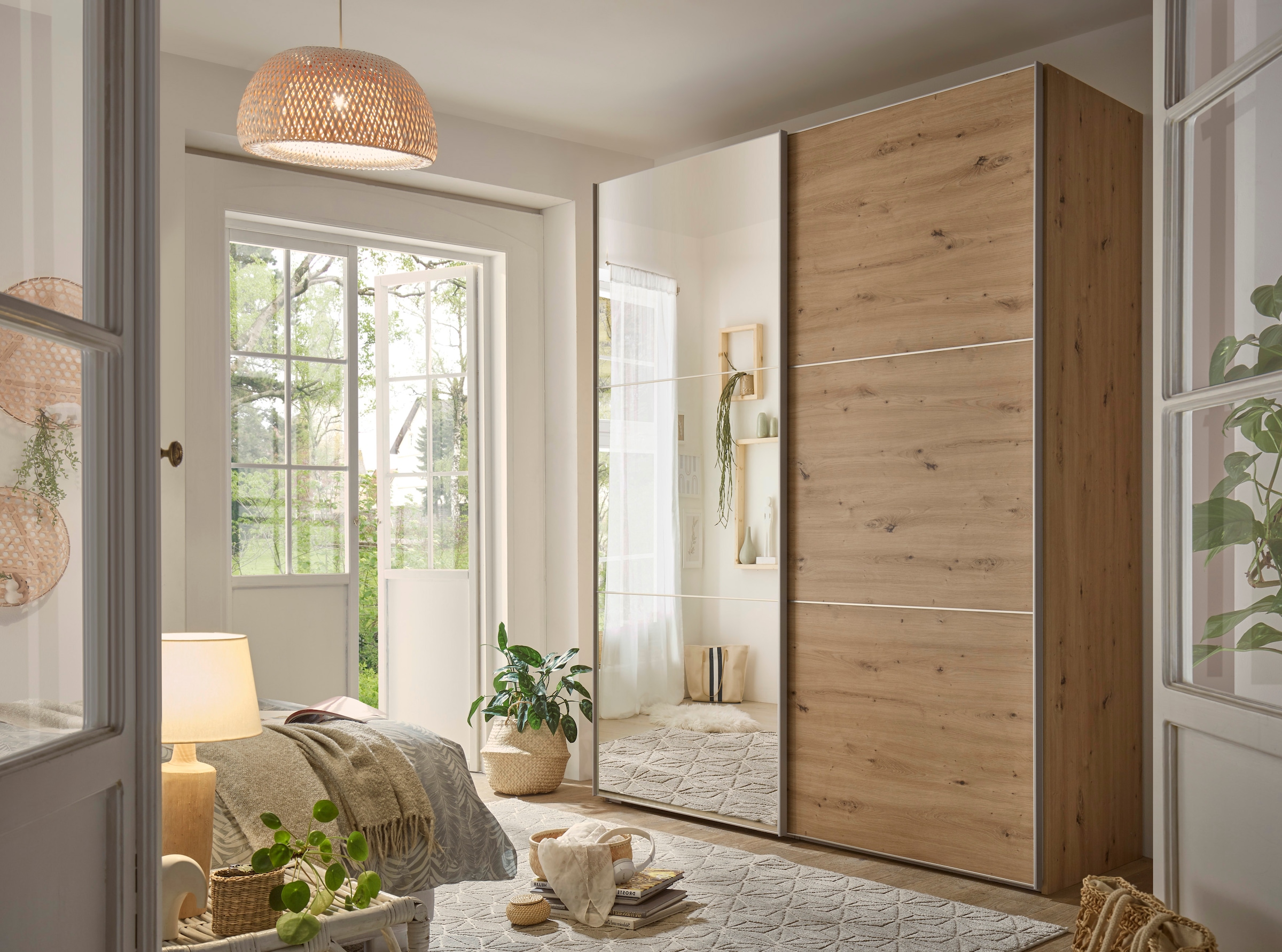 STAUD Schwebetürenschrank »Includo_Minisystem_07_2-türig, Made in Germany«, Mit vier verschiedenen Ausstattungsvarianten