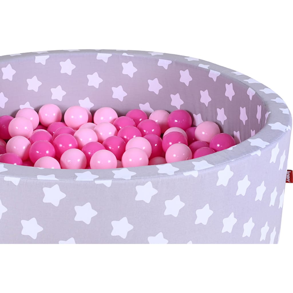 Knorrtoys® Bällebad »Soft, Grey White Stars«, mit 300 Bällen soft pink; Made in Europe