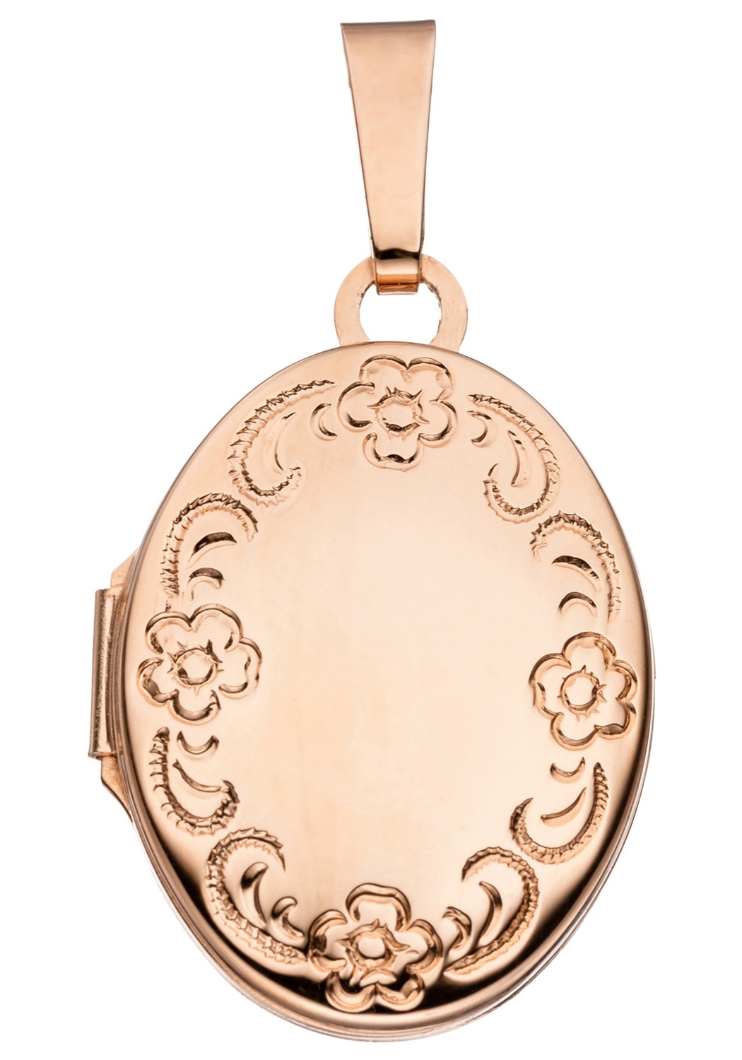 Medallionanhänger »Anhänger Medaillon oval«, 925 Silber roségold vergoldet