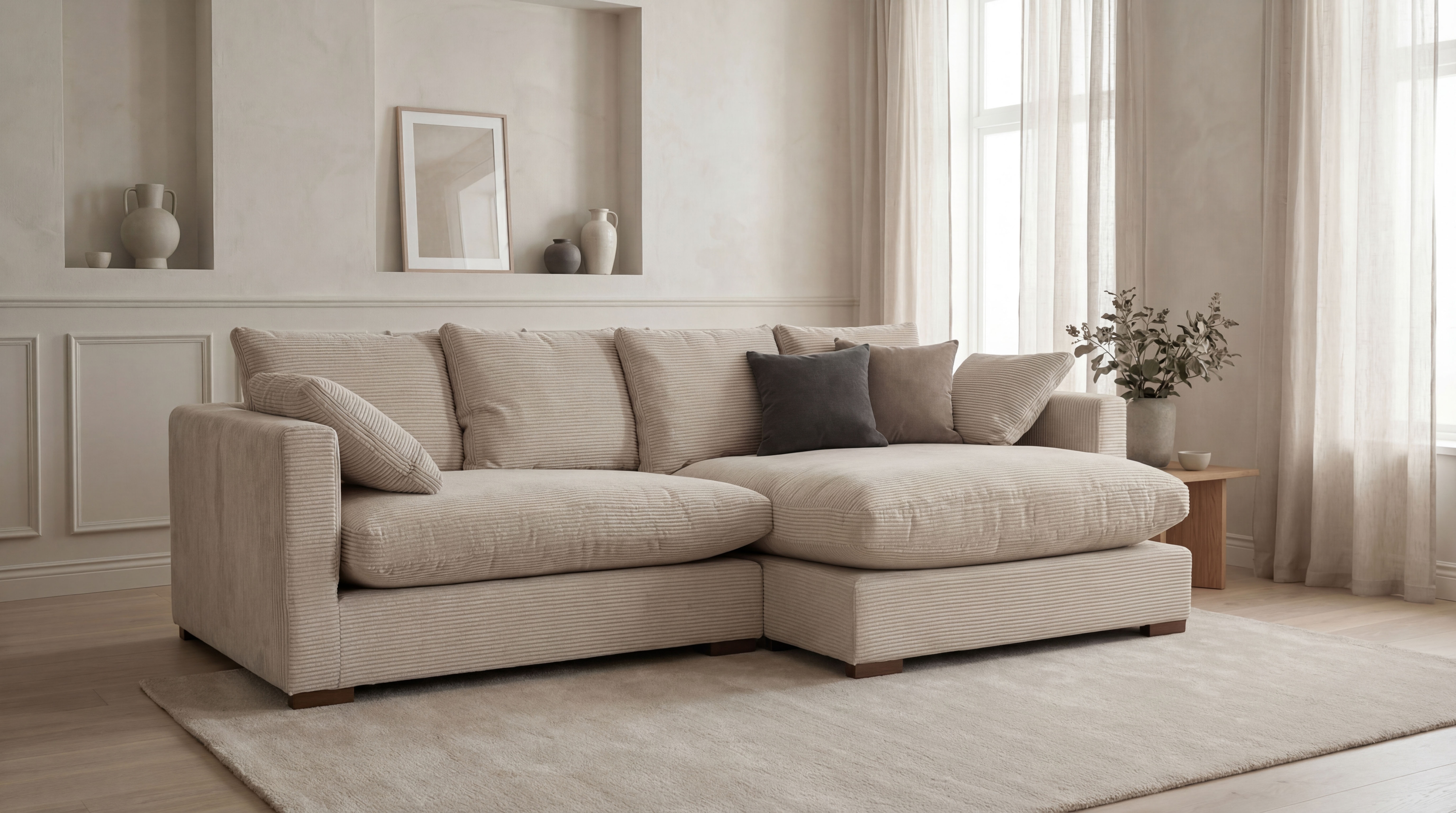 OTTO home Ecksofa "Coray" Breite 266 cm, extra weich und kuschelig, mit Federn und Daunen