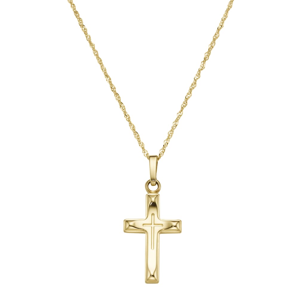 Luigi Merano Goldkette »mit Kreuz-Anhänger, Gelbgold 585«
