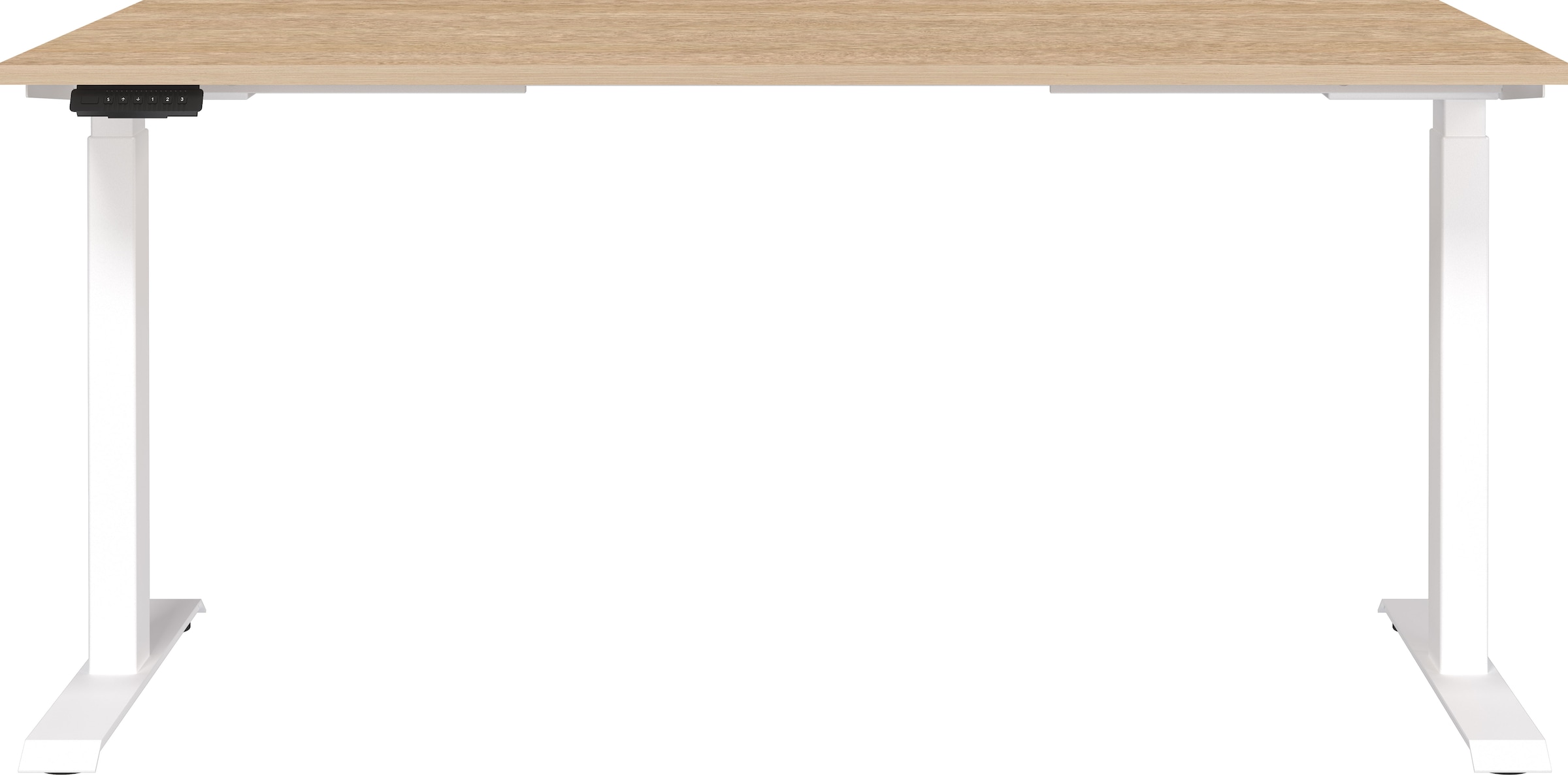 Schreibtisch GERMANIA "Jet", lindberg, eiche, nachbildung, weiß, weiß, lindberg, eiche, nachbildung, B:160cm H:72cm T:80cm, Tische, Schreibtisch - B/H