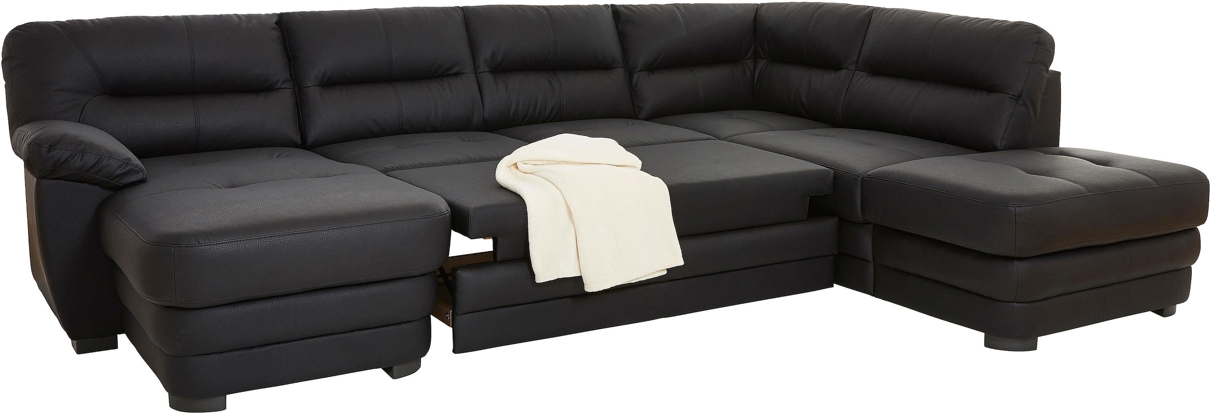 COTTA Polstergarnitur »Royale U-Form«, (Set), Set bestehend aus: Wohnlandschaft & Hocker
